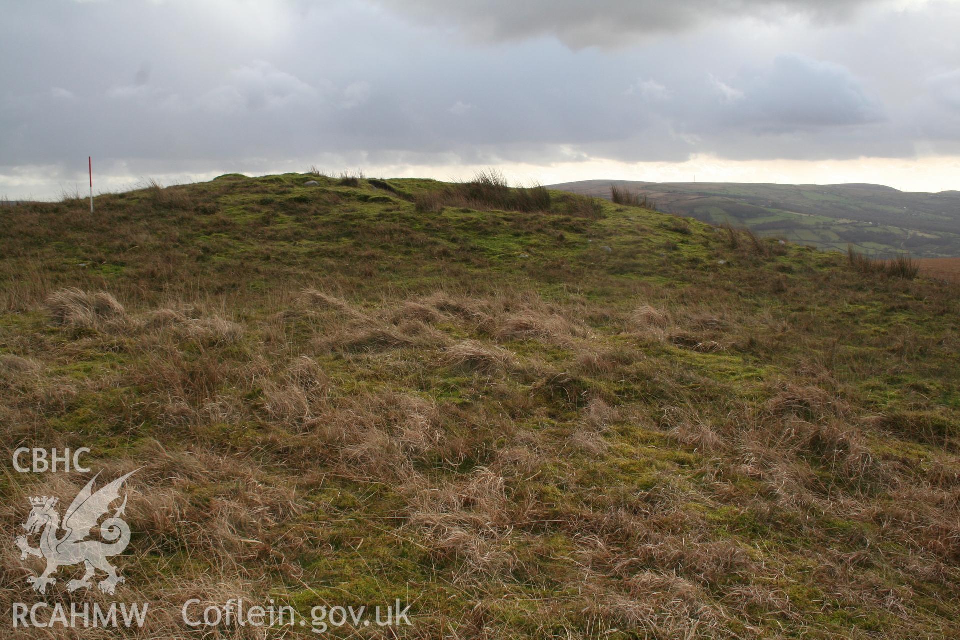 Cairn viewed from the north; 1m scale.