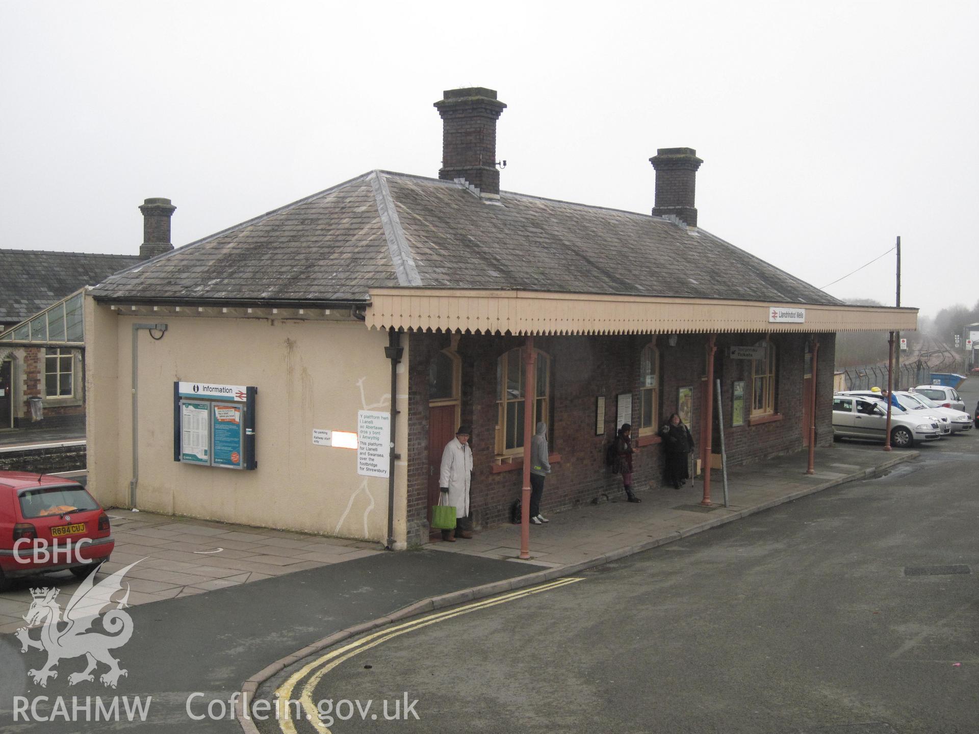 Down side building, Llandrindod Wells Railway Station, from the south.