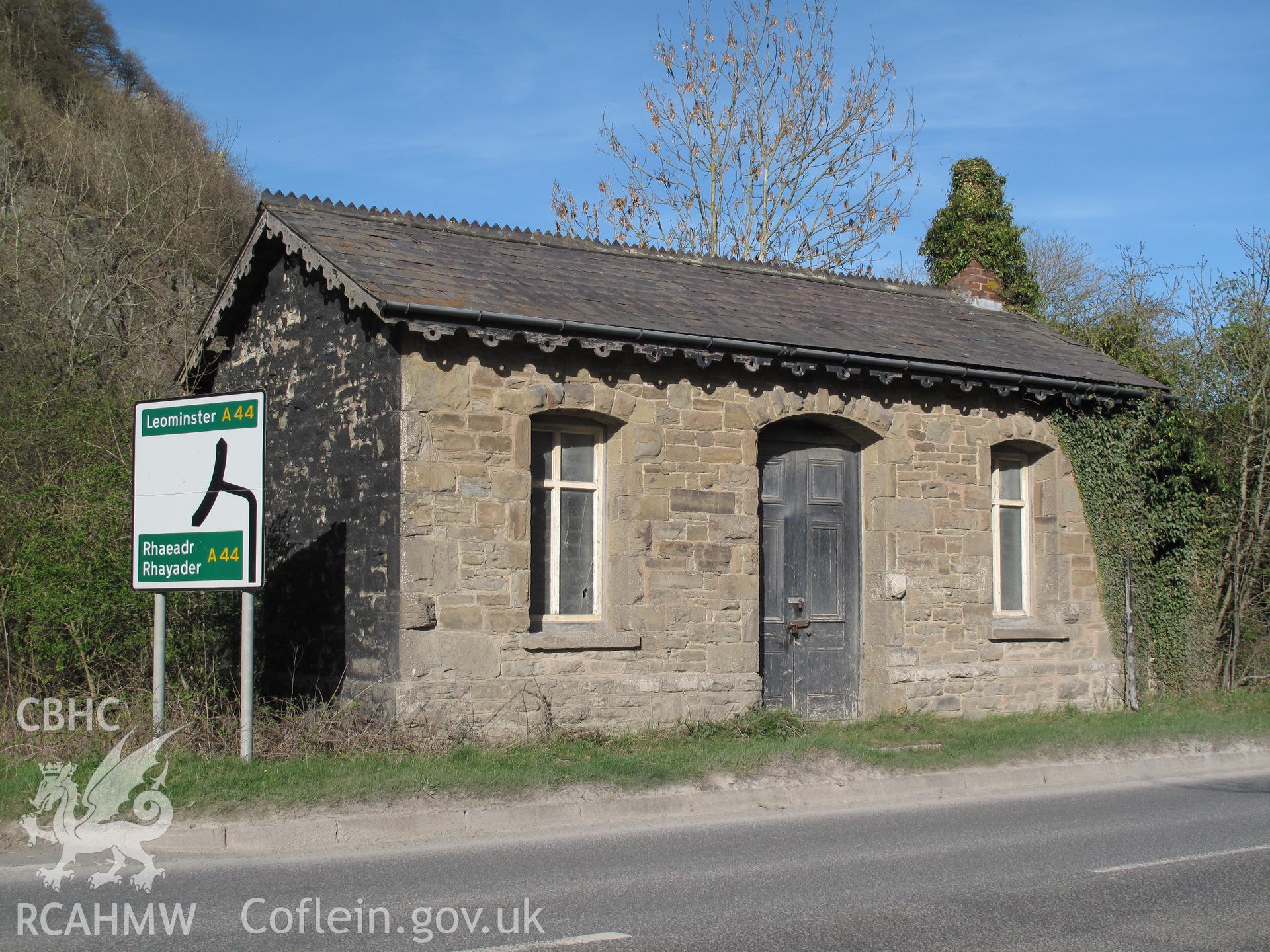 View of Stanner Railway Station main building from the southwest.