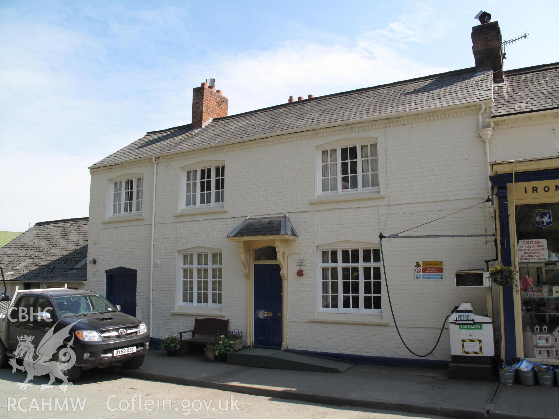 Bunner's Ironmongers house, Montgomery, from the west, taken by Brian Malaws on 23 April 2010.