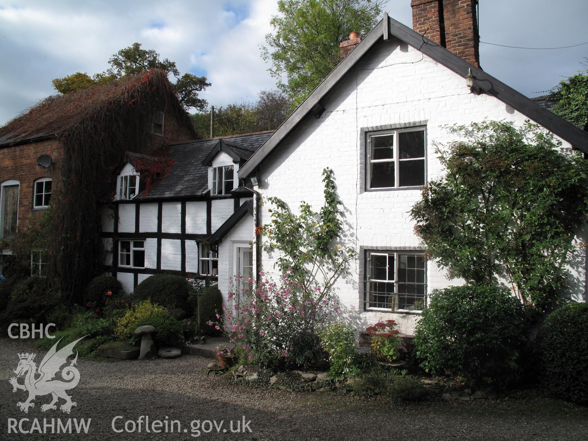Llifior Mill and house, Garthmyl, from the southeast, taken by Hilary Malaws on 17 October 2009.