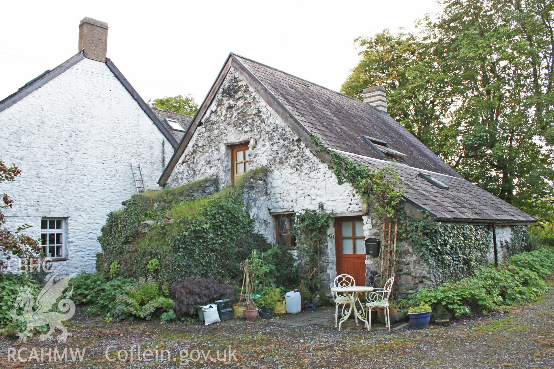 Glantywi House, exterior view, east elevation and bakehouse.