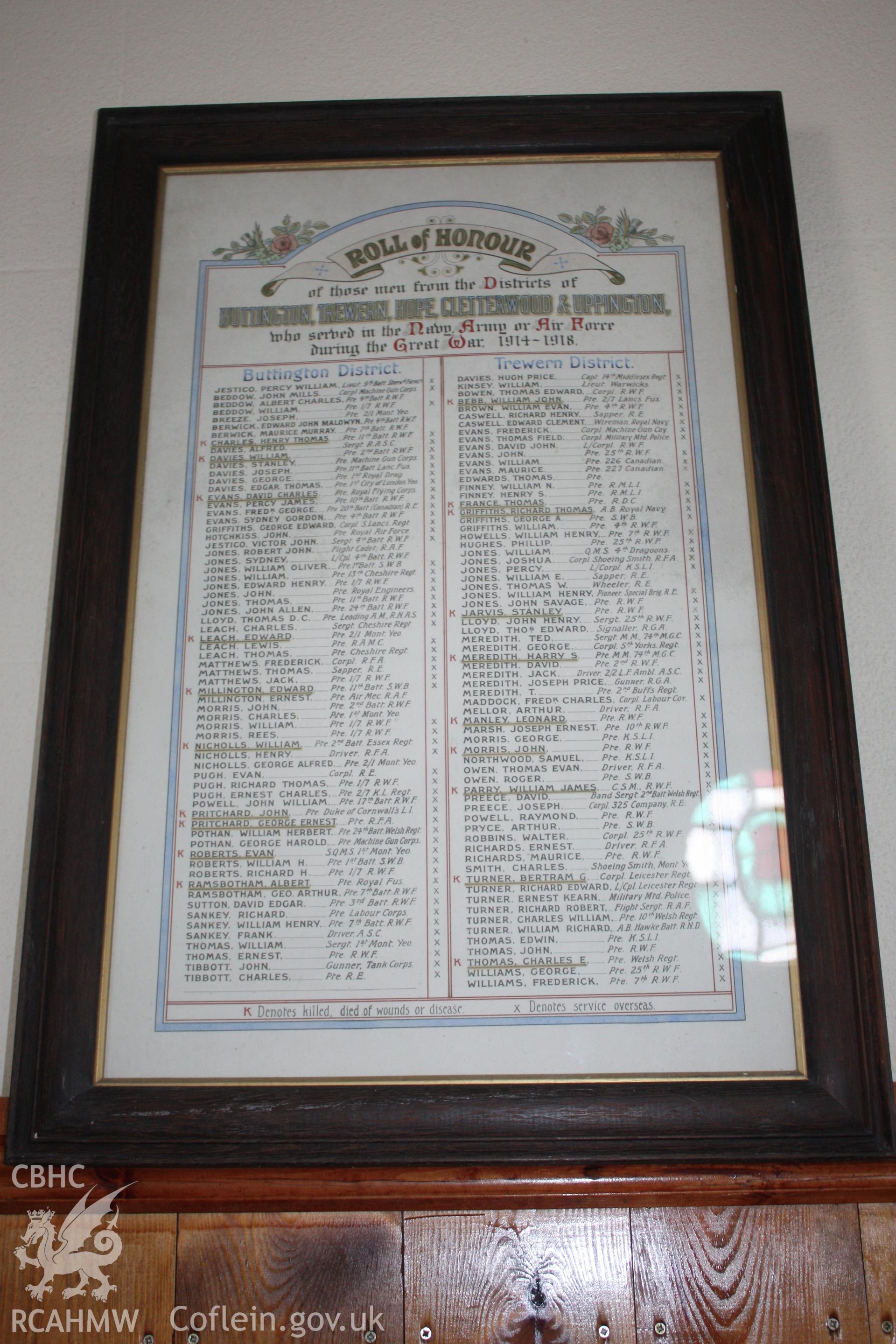 Other, WWI Role of Honour