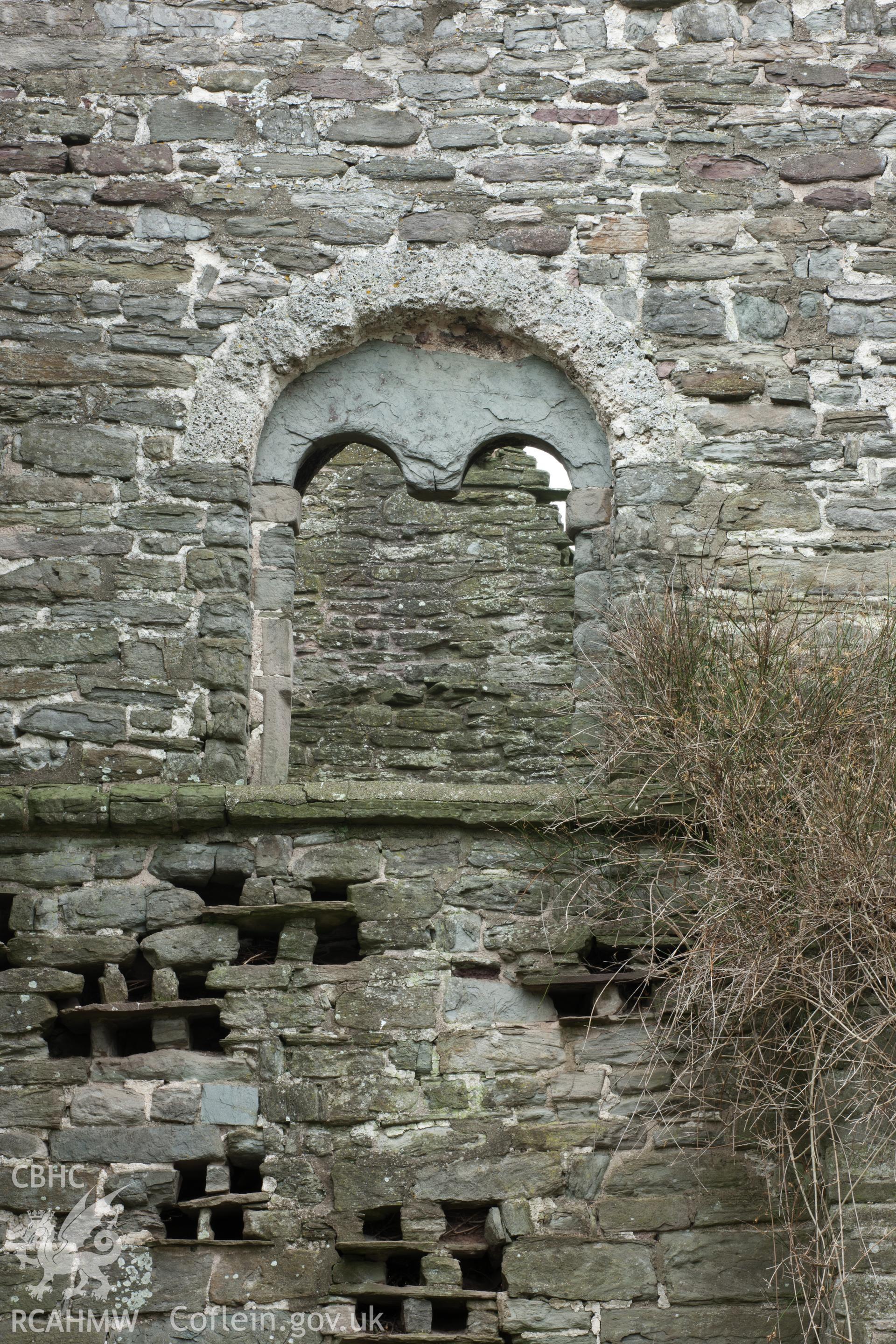 Detail of arched window in Keep.