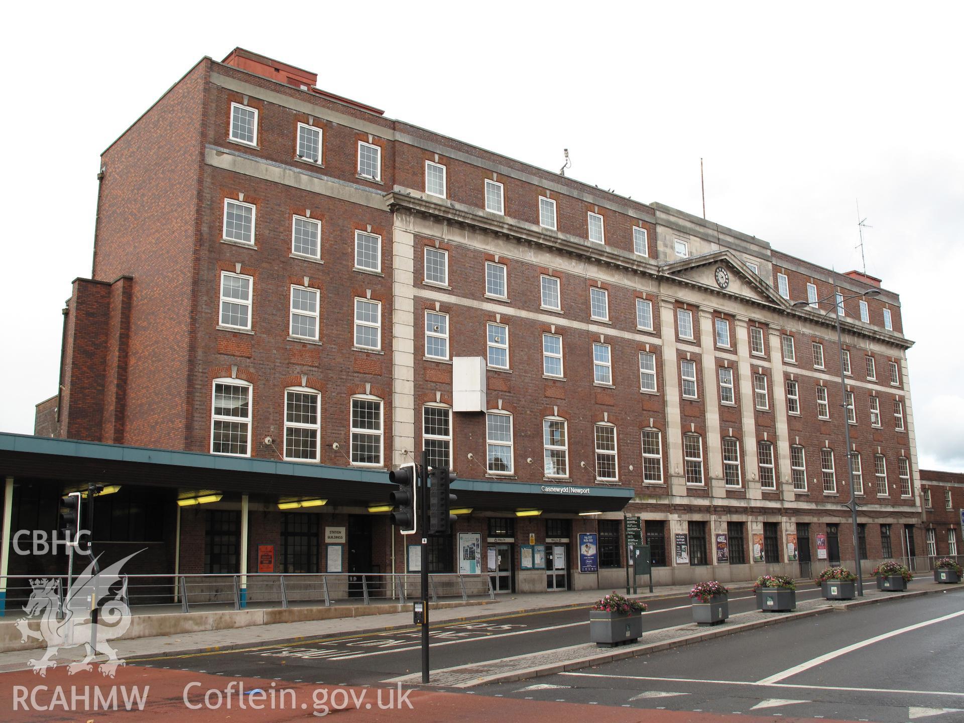 Office block, High Street Railway Station, Newport, from the south, taken by Brian Malaws on 23 October 2010.