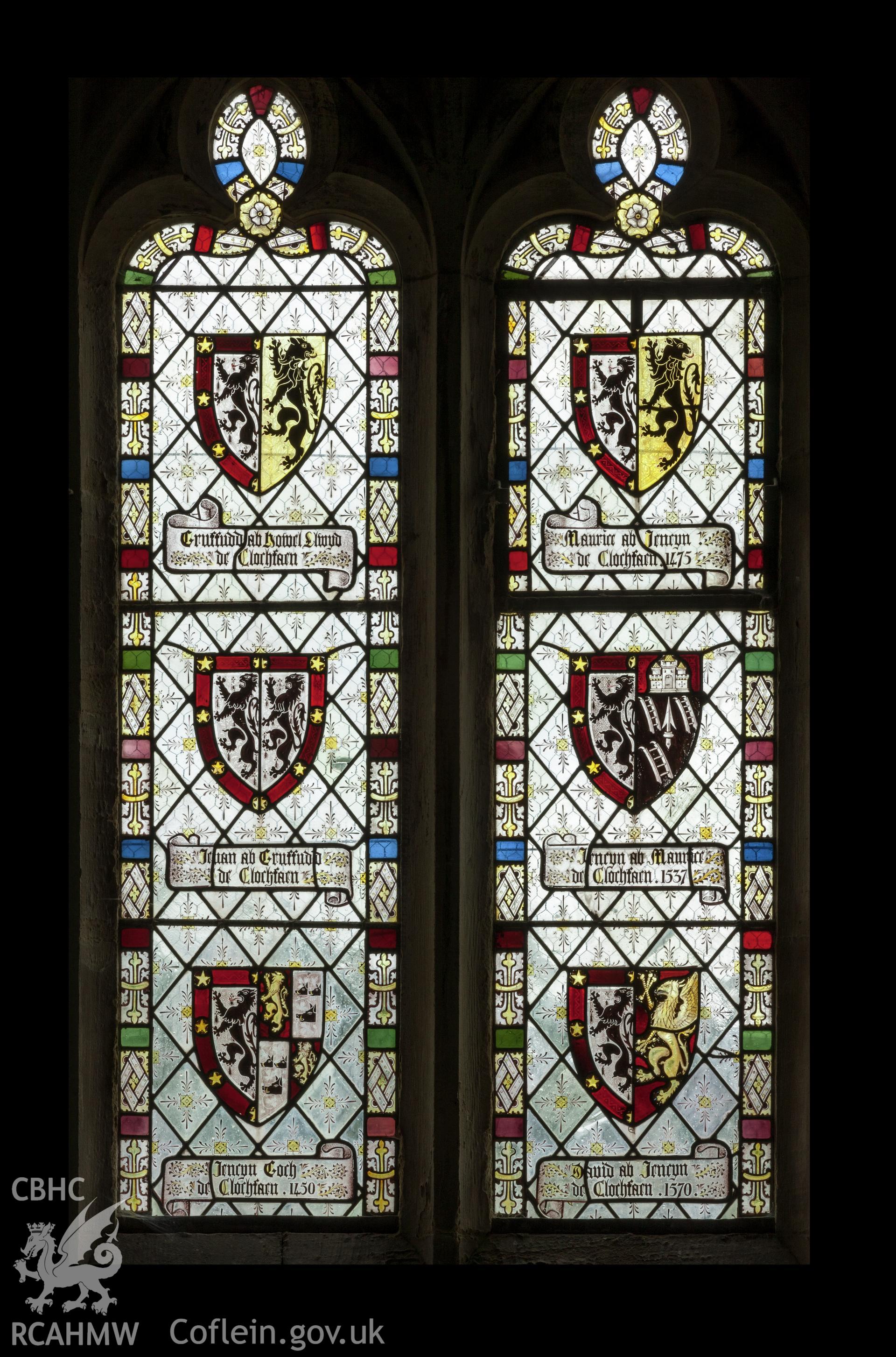 Stained glass windows.