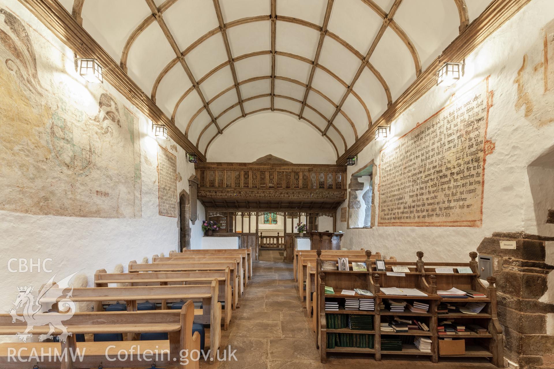 Interior looking east.