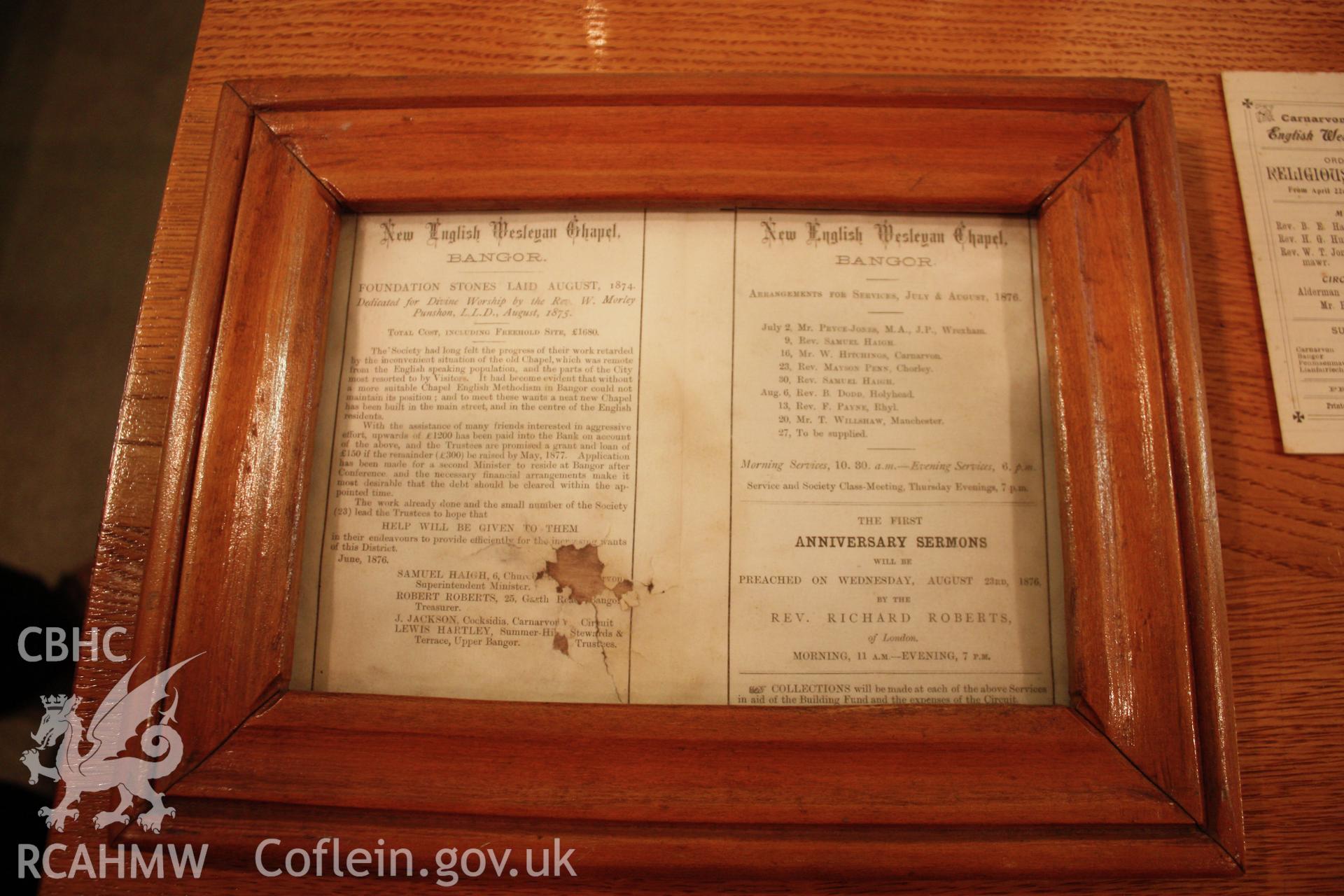 Other, first anniversary order of service