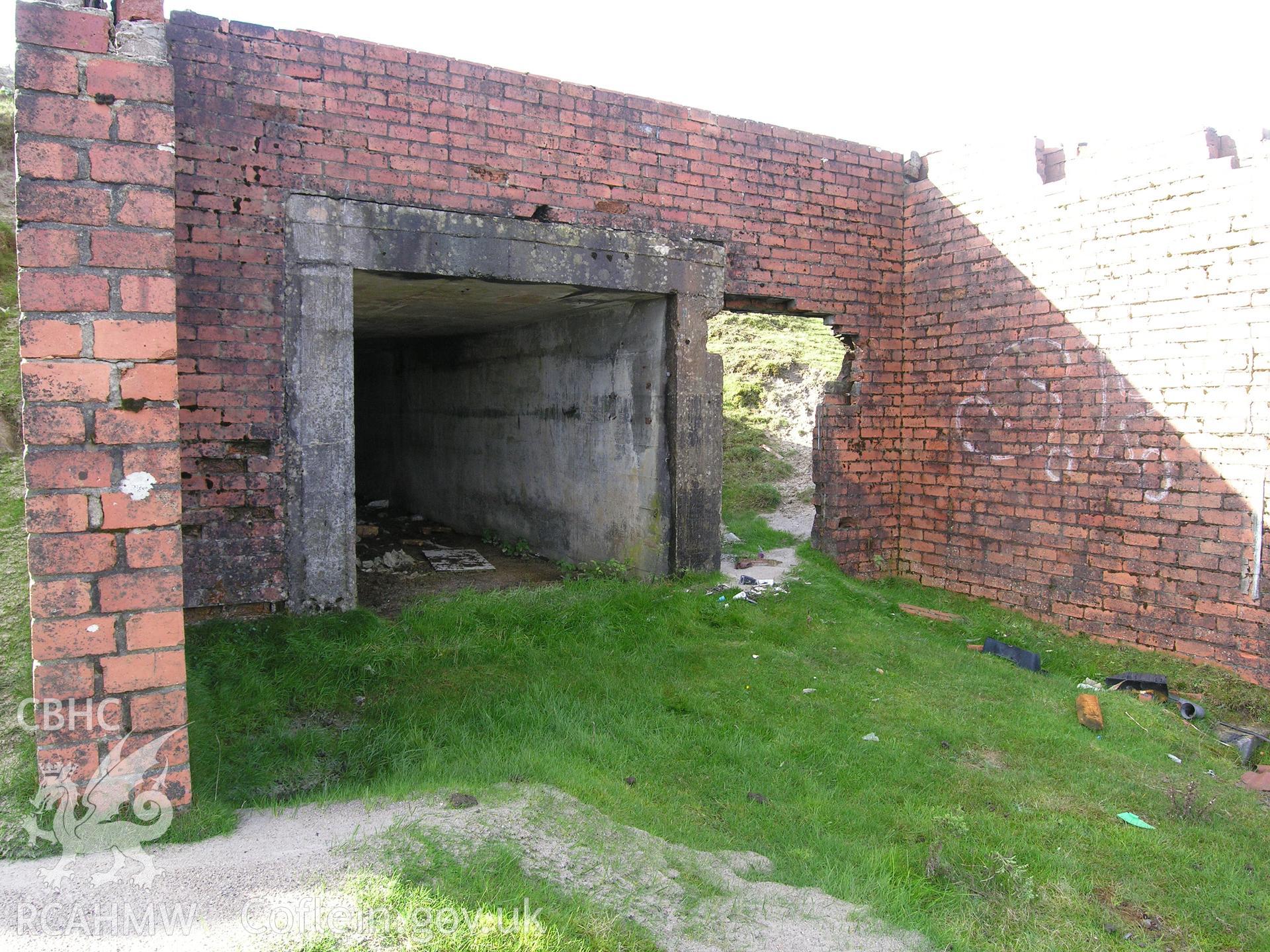 Digital colour photograph of Cwar yr Hendre building inc. tunnel I taken on 24/10/2006 by R.A. Hayman during th Cefn yr Ystrad Upland Survey undertaken by Hayman and Horton.