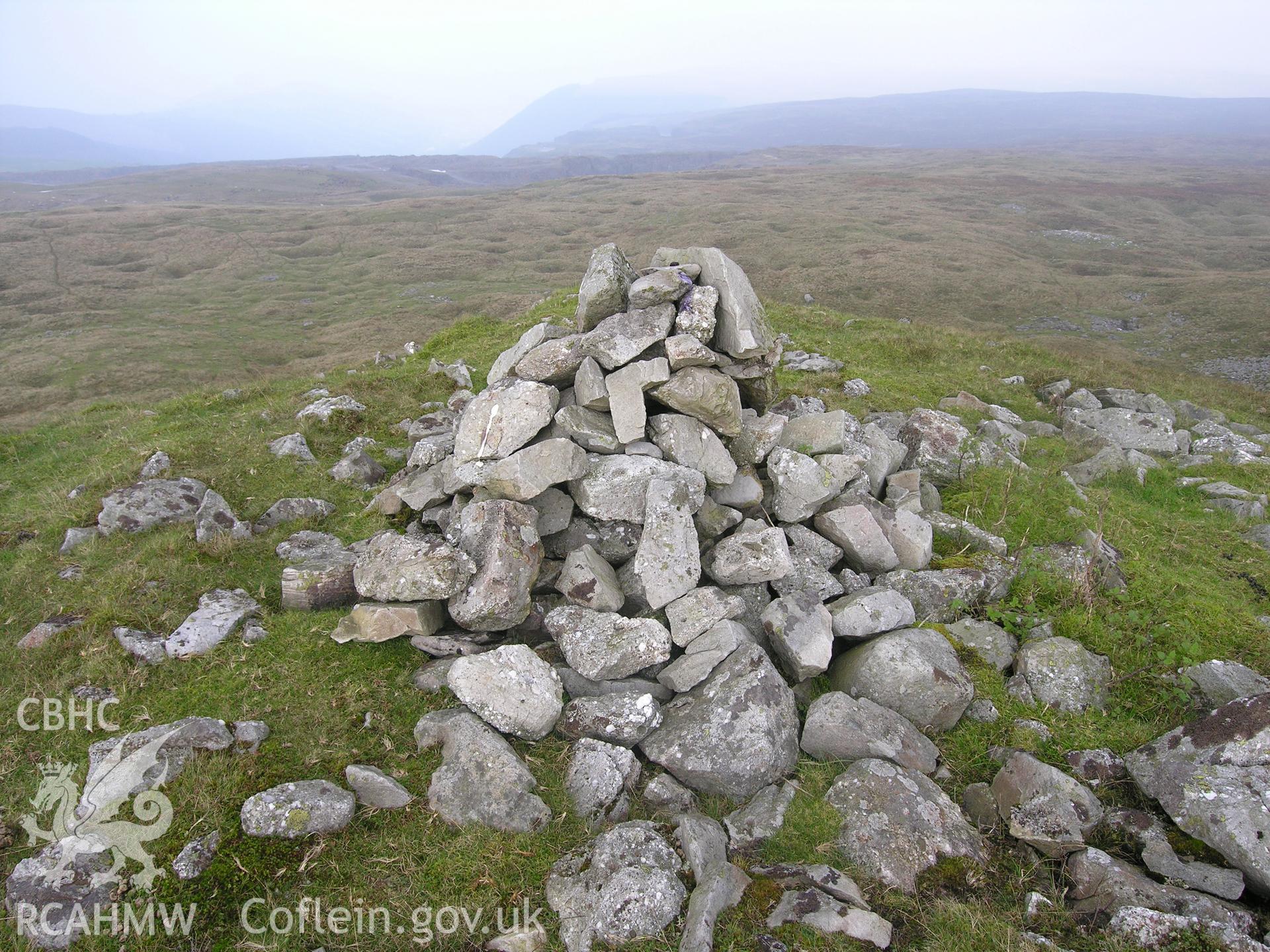 Digital colour photograph of Garn Felen cairn III taken on 15/10/2006 by R.A. Hayman during th Cefn yr Ystrad Upland Survey undertaken by Hayman and Horton.