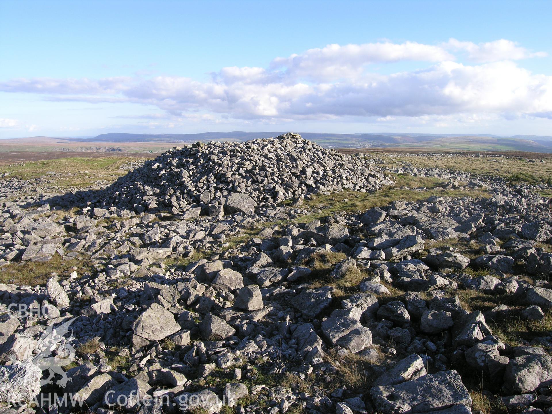 Digital colour photograph of Garn Felen Cairn I taken on 24/10/2006 by R.A. Hayman during th Cefn yr Ystrad Upland Survey undertaken by Hayman and Horton.