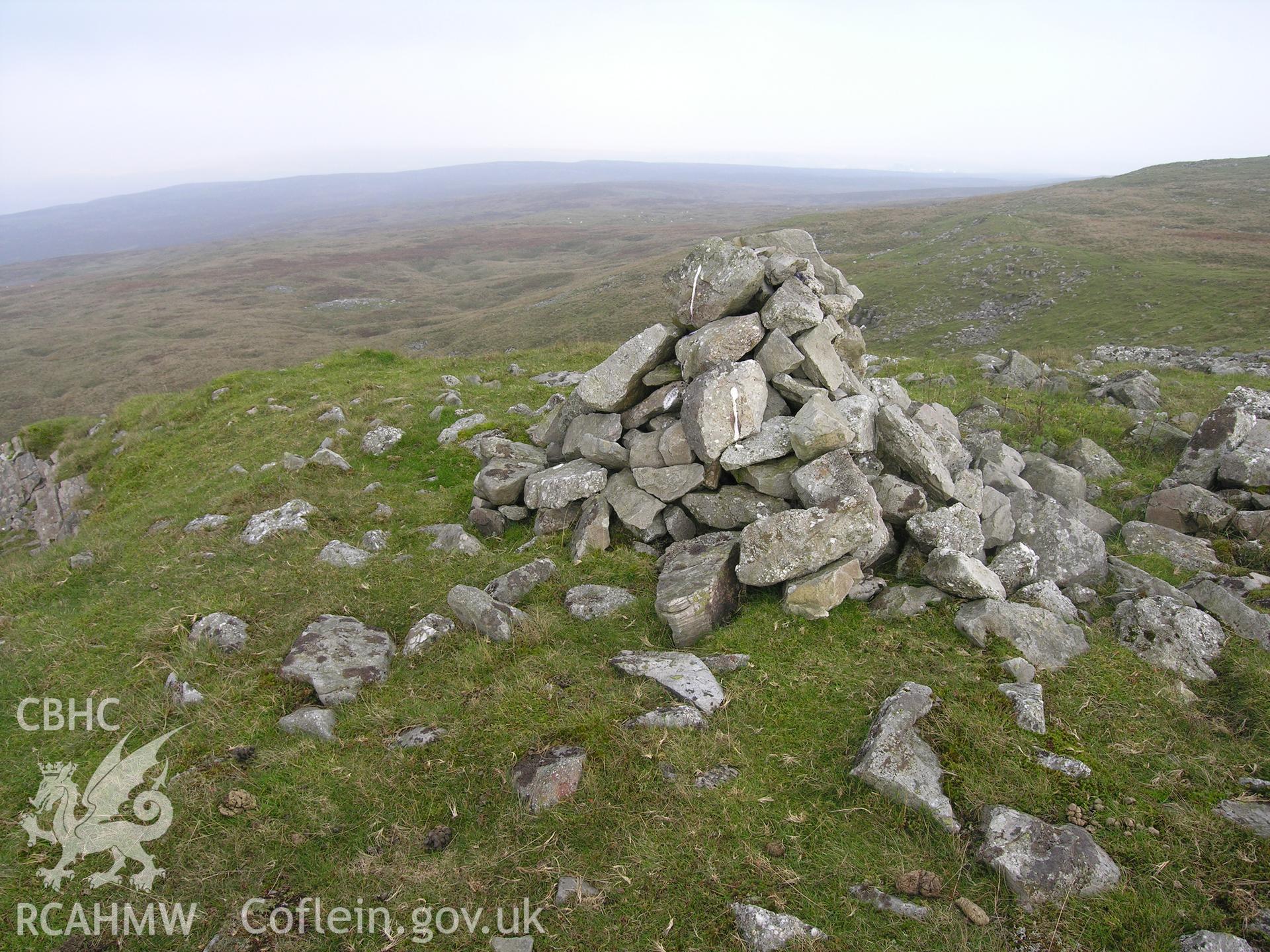 Digital colour photograph of Garn Felen cairn III taken on 15/10/2006 by R.A. Hayman during th Cefn yr Ystrad Upland Survey undertaken by Hayman and Horton.