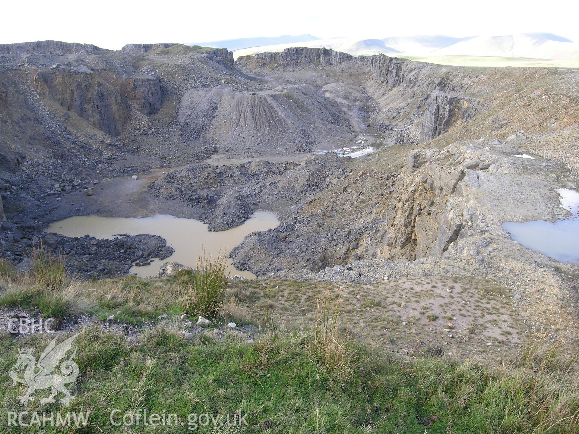 Digital colour photograph of Cwar yr Ystrad quarry I taken on 24/10/2006 by R.A. Hayman during th Cefn yr Ystrad Upland Survey undertaken by Hayman and Horton.
