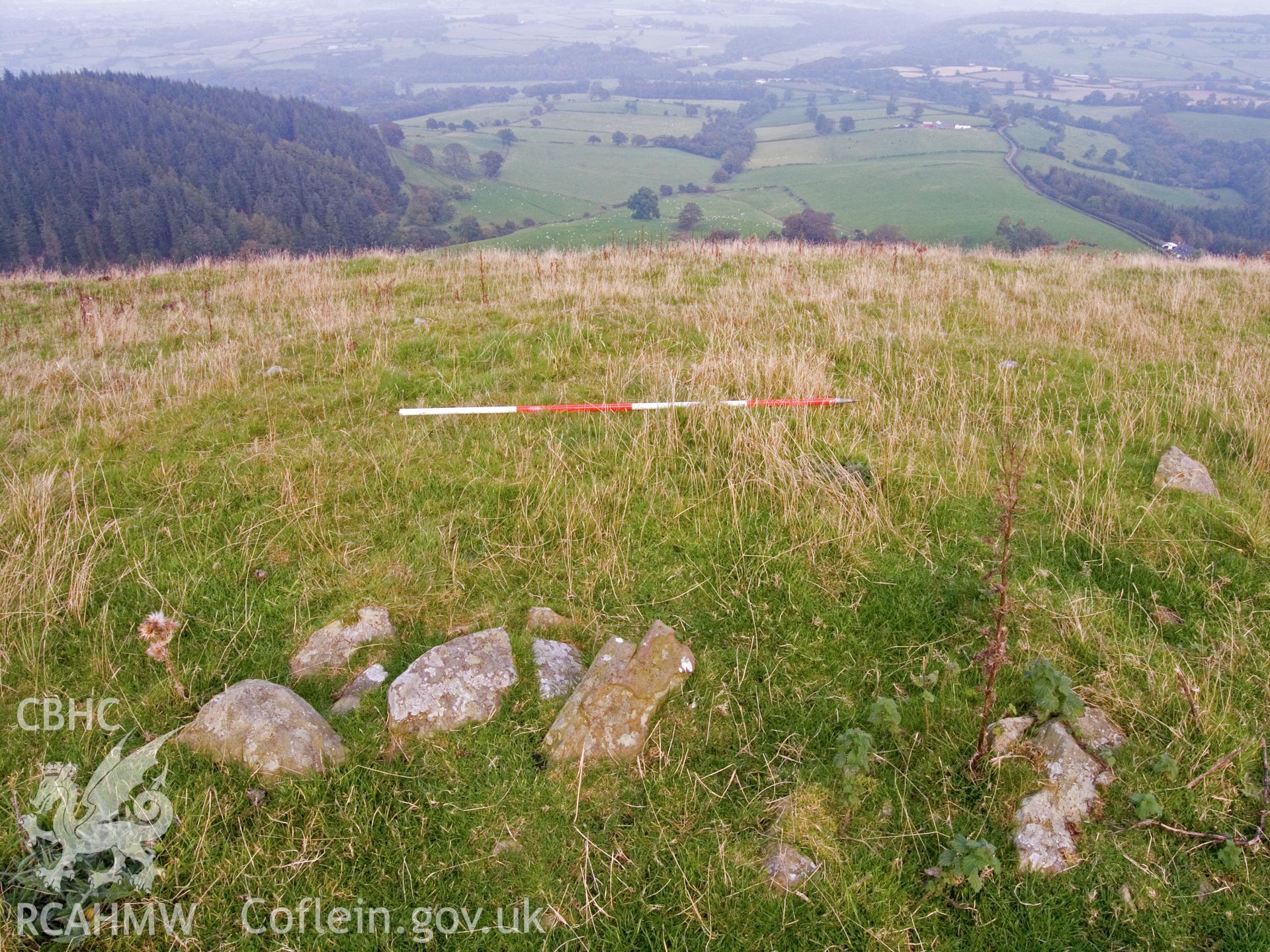 Digital colour photograph of Moel Plas-yw cairn II taken on 08/10/2007 by R. Hayman during the Clwydian Hills Upland Survey undertaken by Hayman and Horton.