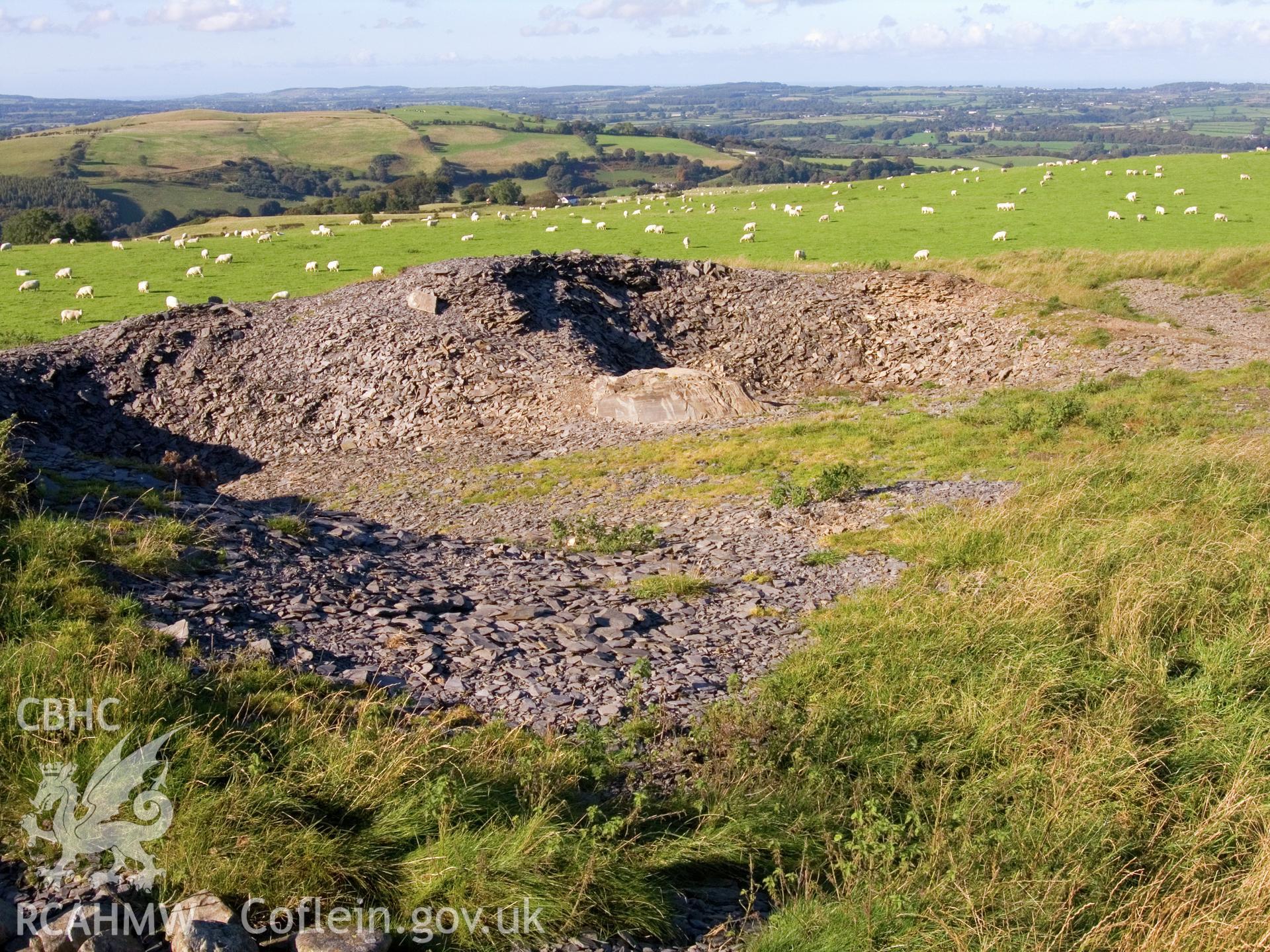 Digital colour photograph of Moel Evan quarry I taken on 04/10/2007 by R. Hayman during the Clwydian Hills Upland Survey undertaken by Hayman and Horton.