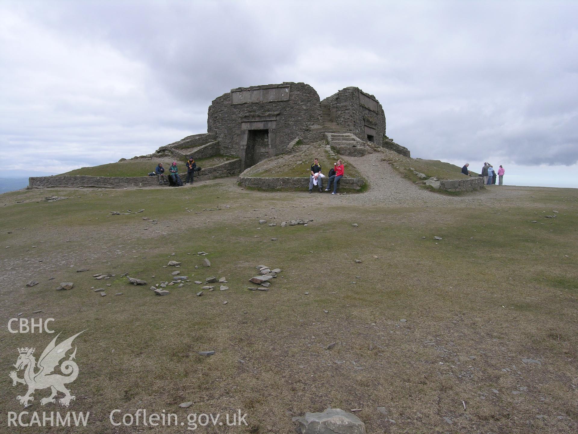 Digital colour photograph of the Jubilee Tower at Moel Famau taken on 10/04/2007 by R. Hayman during the Clwydian Hills Upland Survey undertaken by Hayman and Horton.