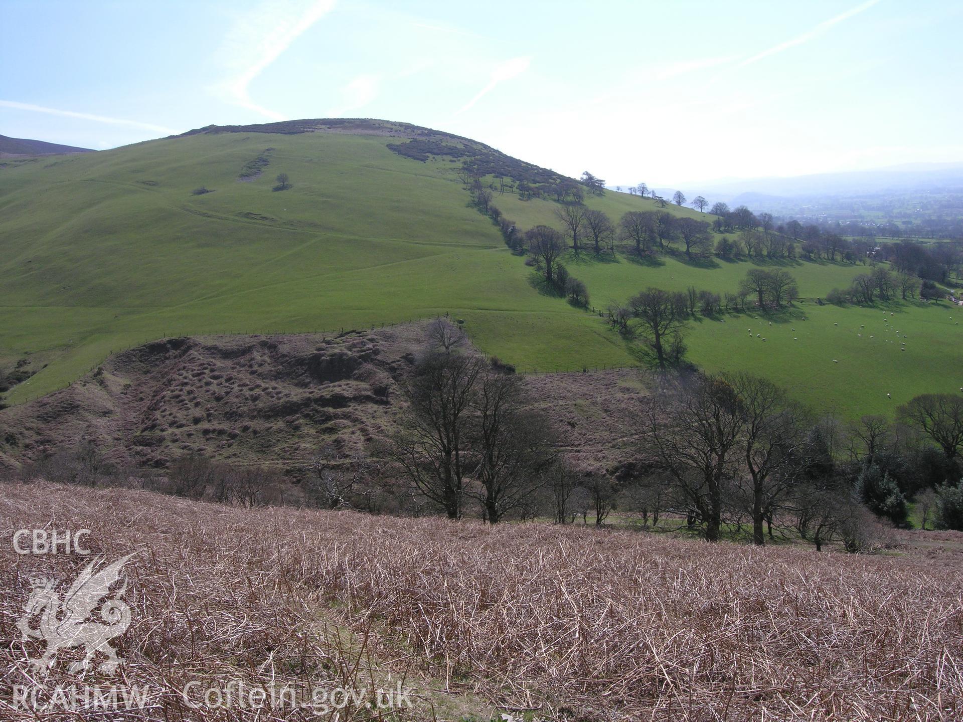 Digital colour photograph of Moel-y-Gaer hillfort taken on 04/04/2007 by R. Hayman during the Clwydian Hills Upland Survey undertaken by Hayman and Horton.