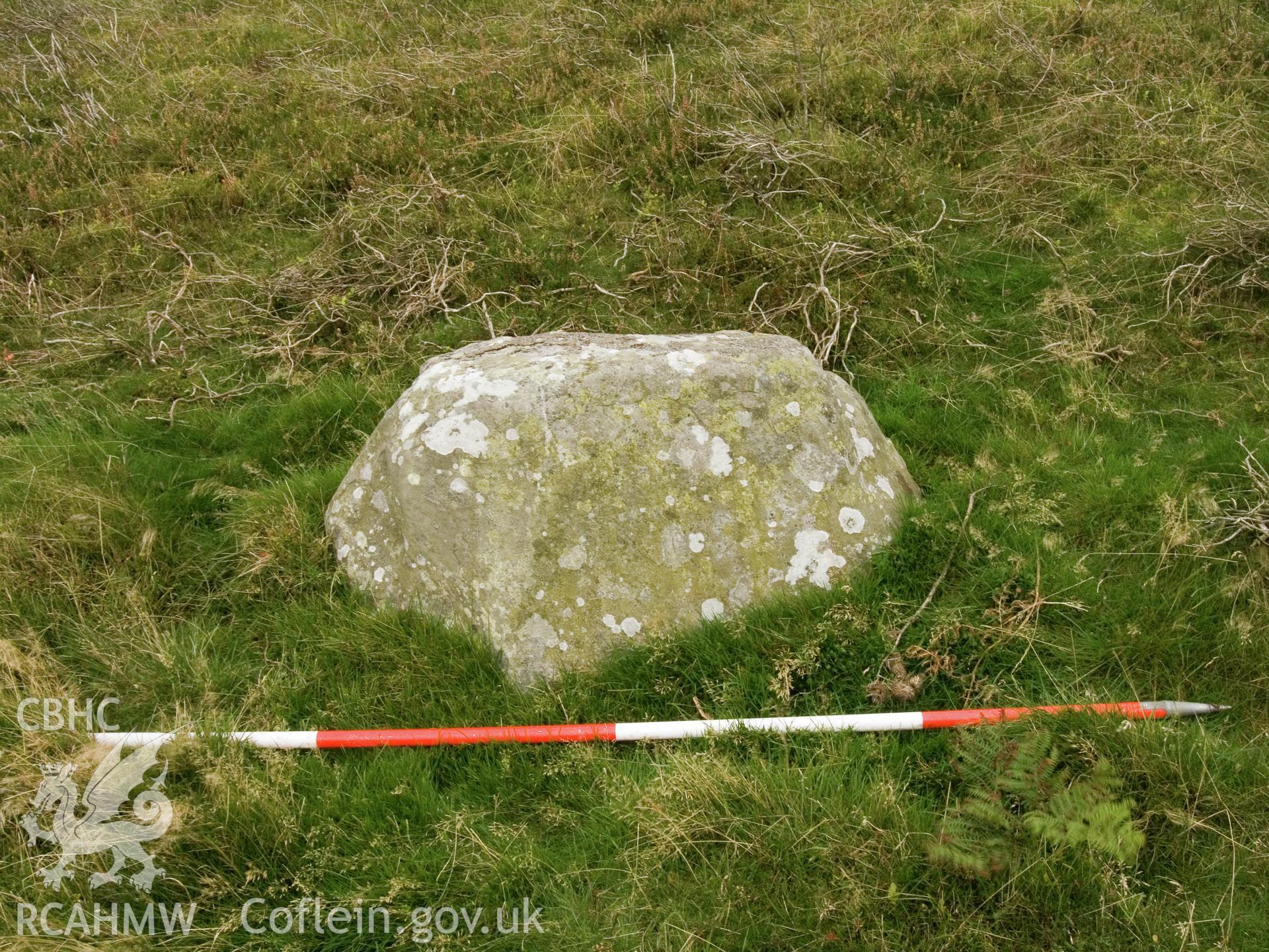 Digital colour photograph of Moel Dywyll stone II taken on 12/10/2007 by R. Hayman during the Clwydian Hills Upland Survey undertaken by Hayman and Horton.