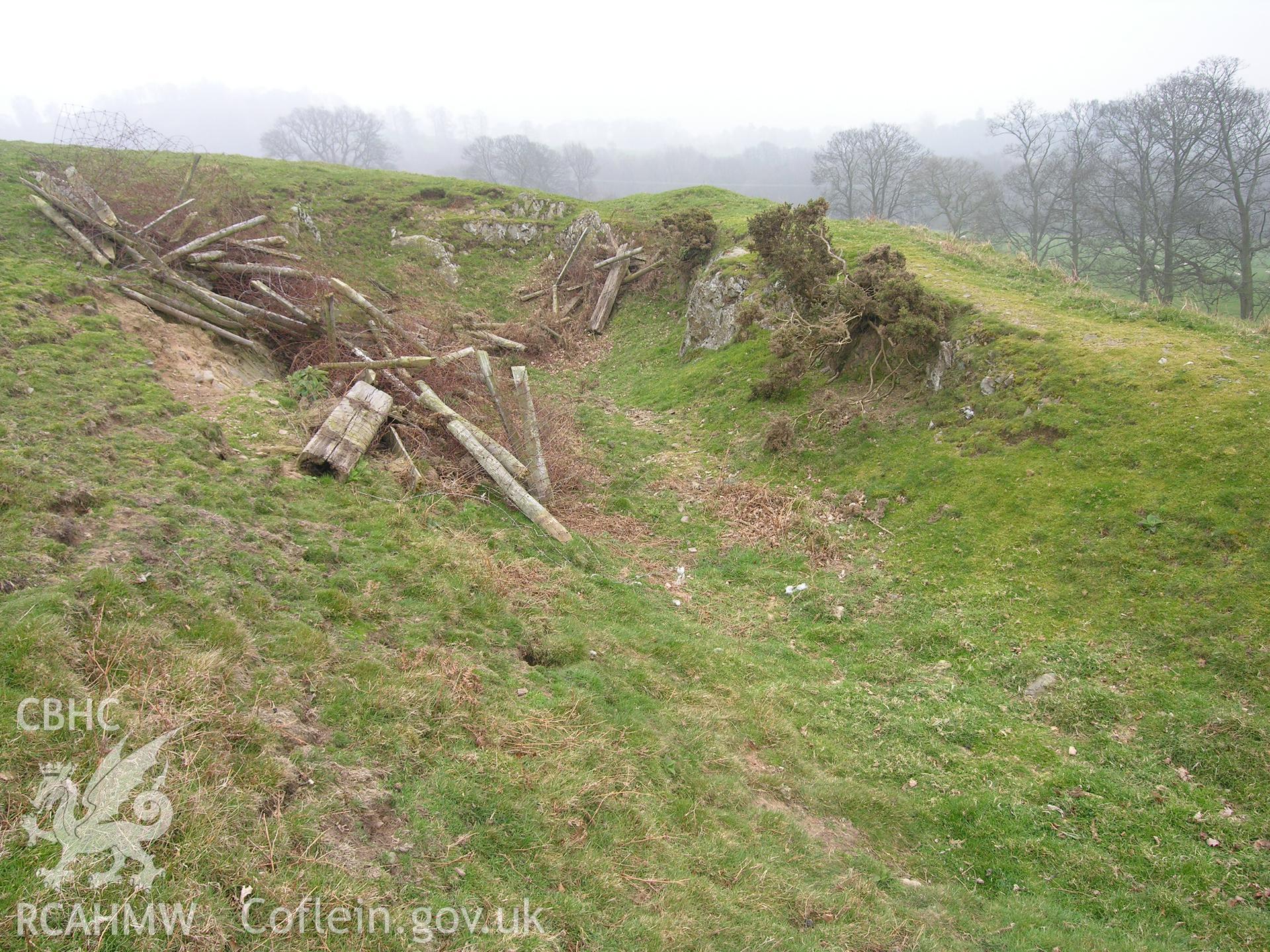 Digital colour photograph of Teiran quarry IV taken on 28/03/2007 by R. Hayman during the Clwydian Hills Upland Survey undertaken by Hayman and Horton.