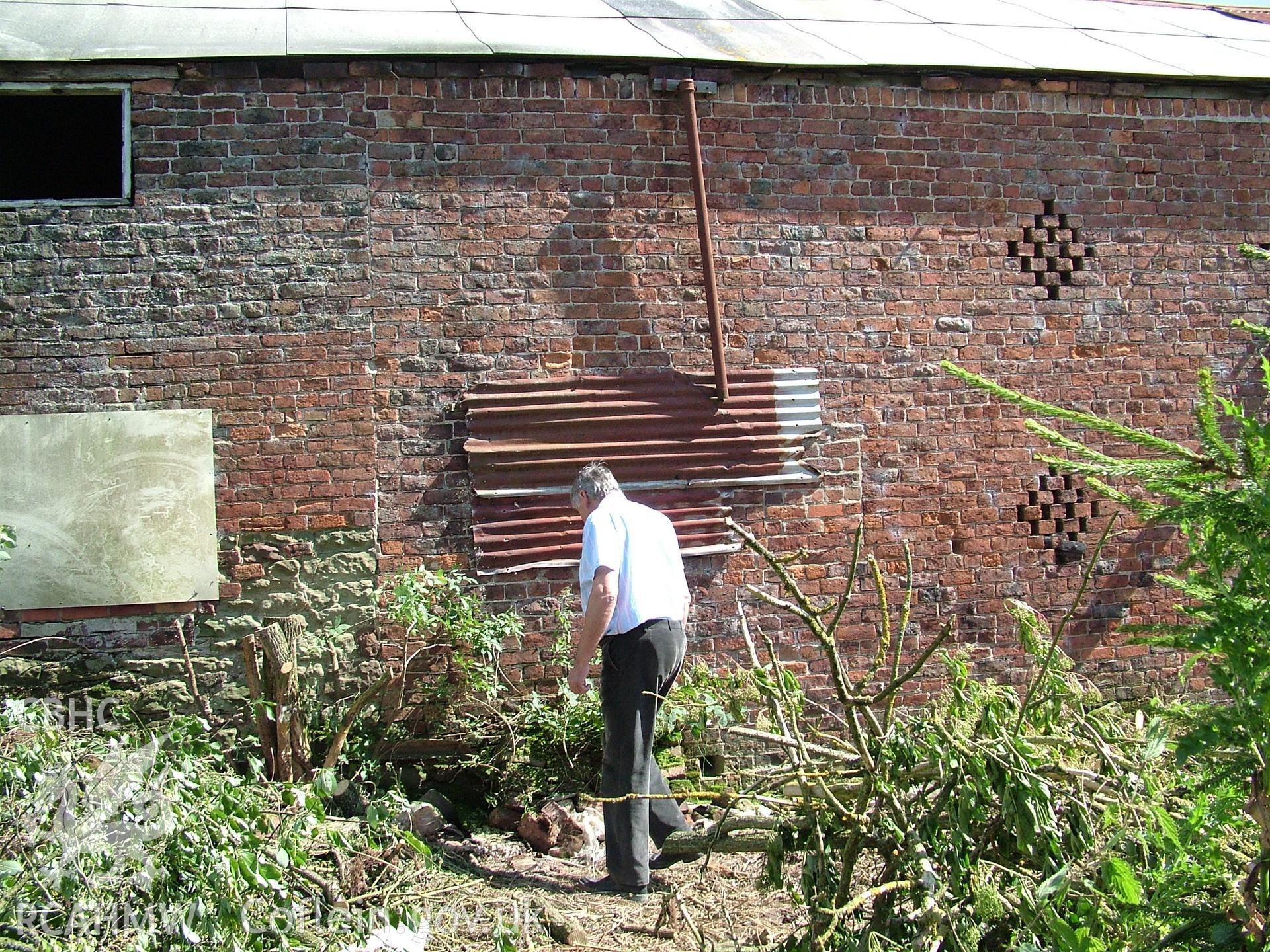 Colour digital photograph showing an elevation view of Crab Mill, Ruabon.