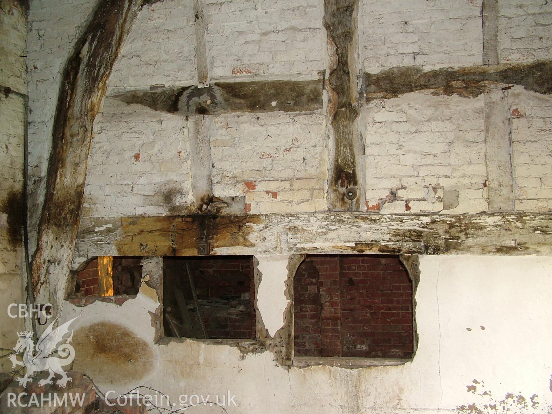 Colour digital photograph showing part of the interior of Crab Mill, Ruabon.