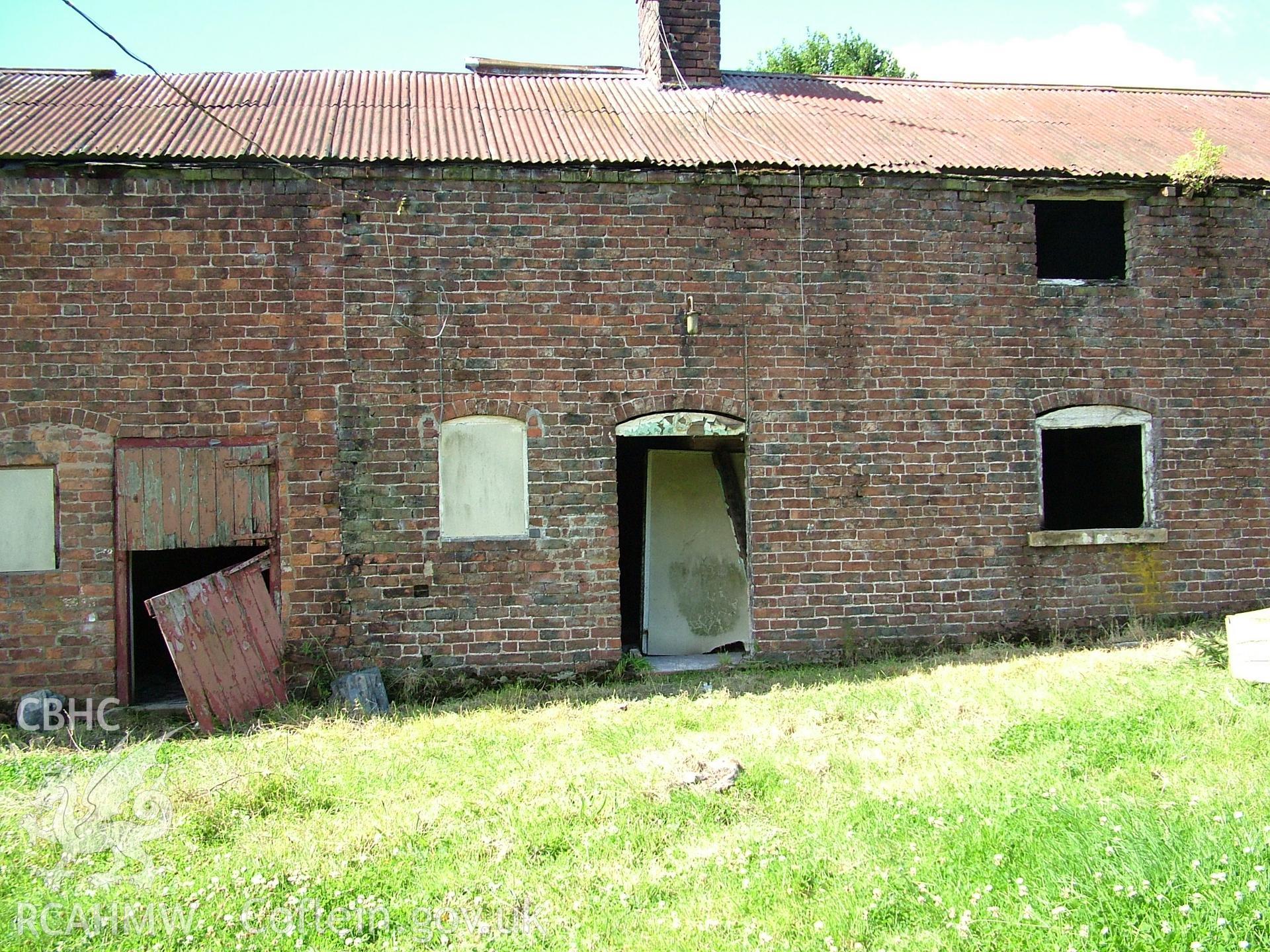 Colour digital photograph showing an elevation view of Crab Mill, Ruabon.