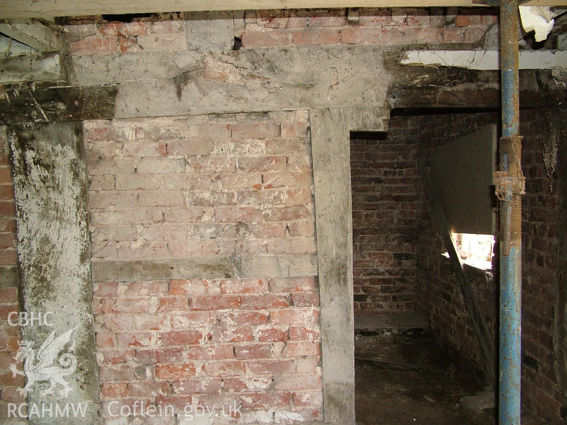 Colour digital photograph showing part of the interior of Crab Mill, Ruabon.