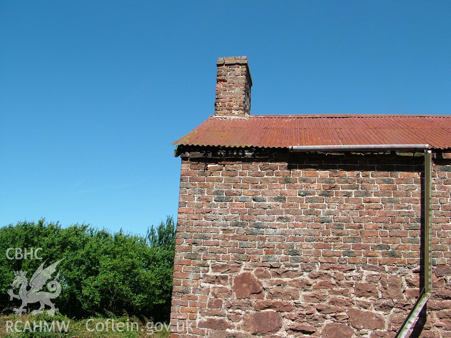 Colour digital photograph showing an elevation view of Crab Mill, Ruabon.