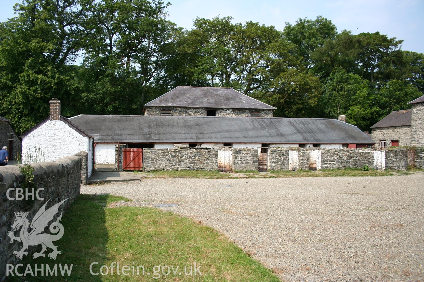 Pigsty and Granary/Cartshed, Llanaeron Home Farm, from the south, taken by Brian Malaws on 01 July 2006.