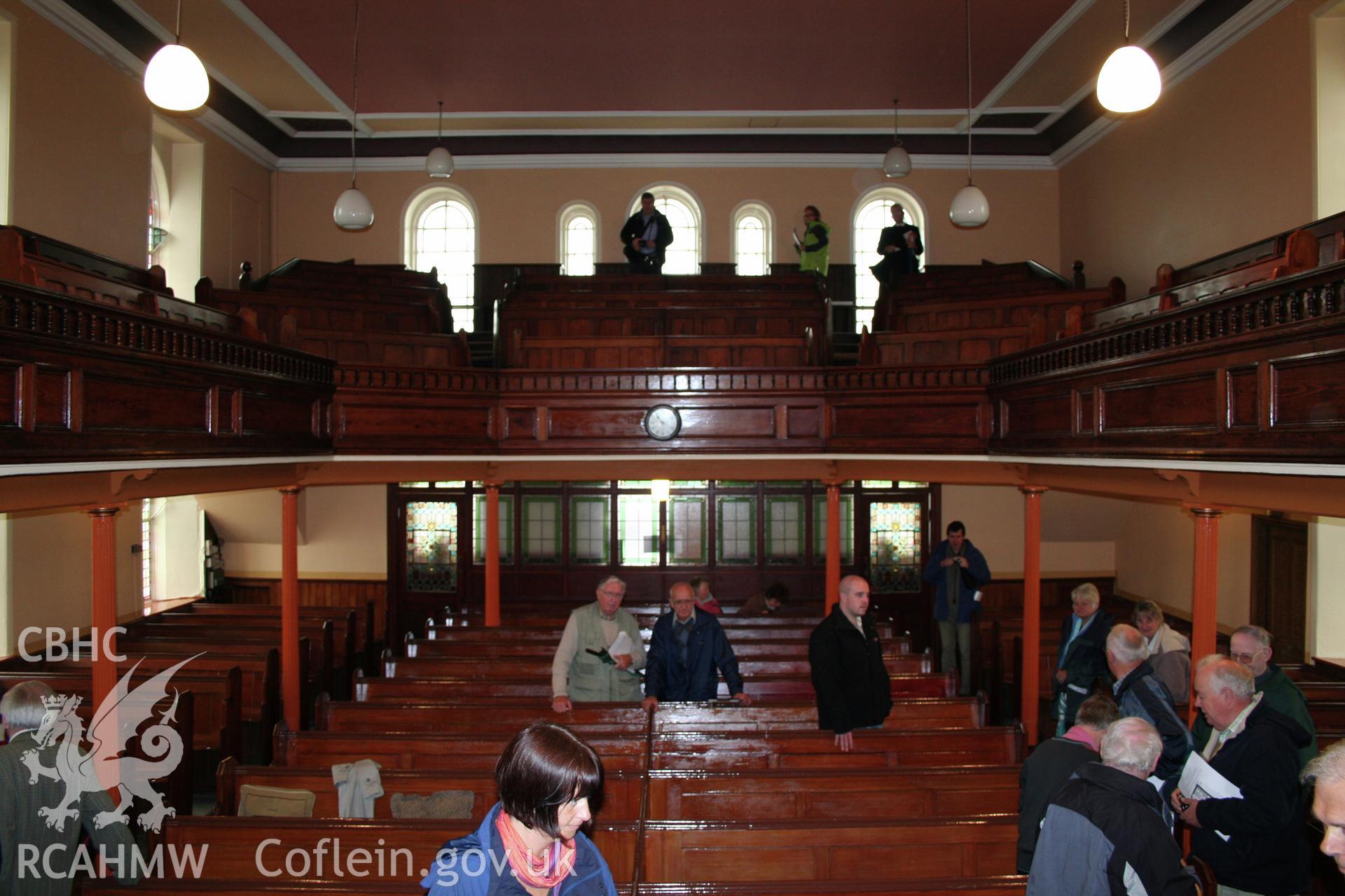 Internal, view from pulpit showing entrance and gallery