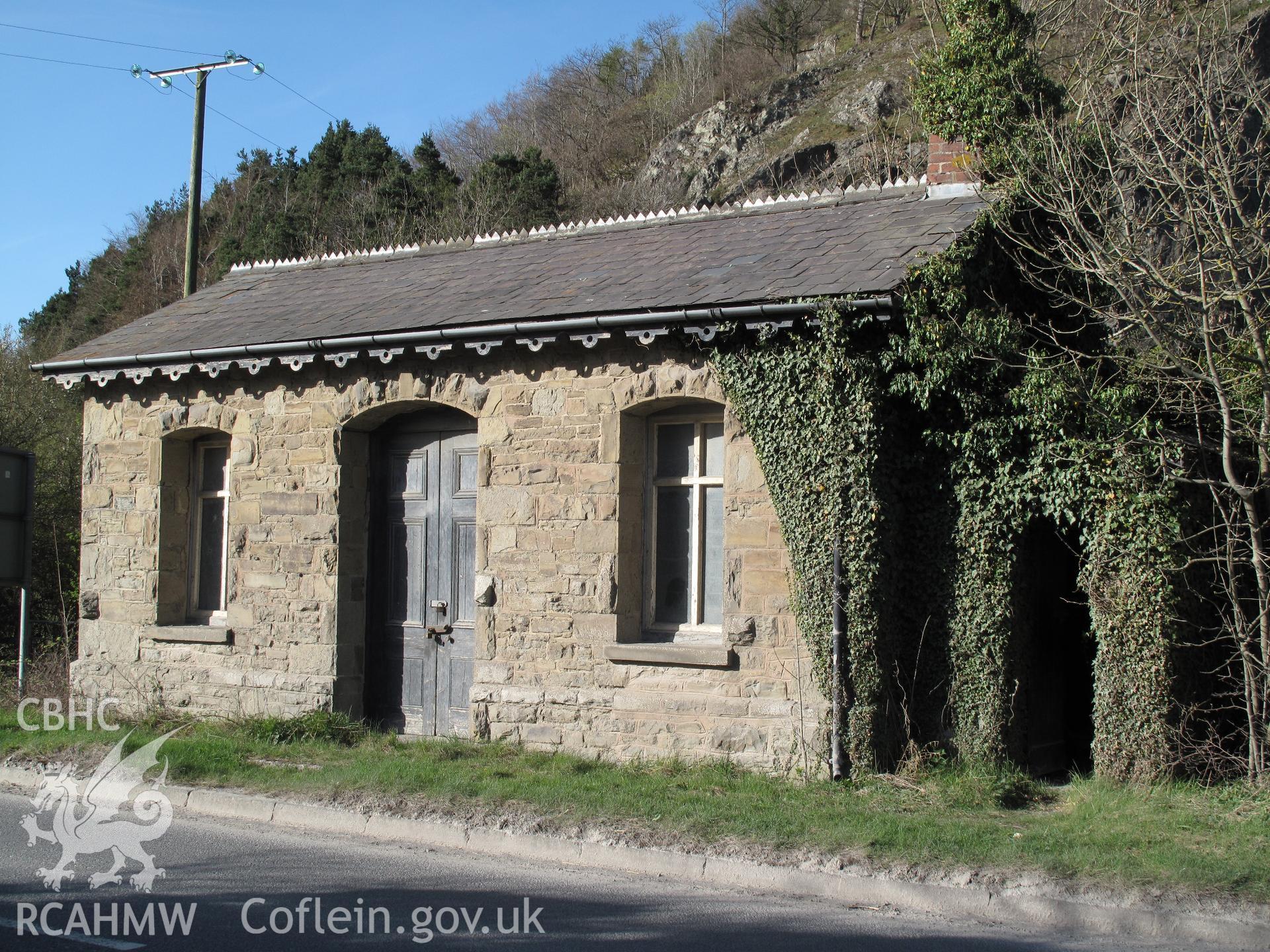 View of Stanner Railway Station main building from the southeast.