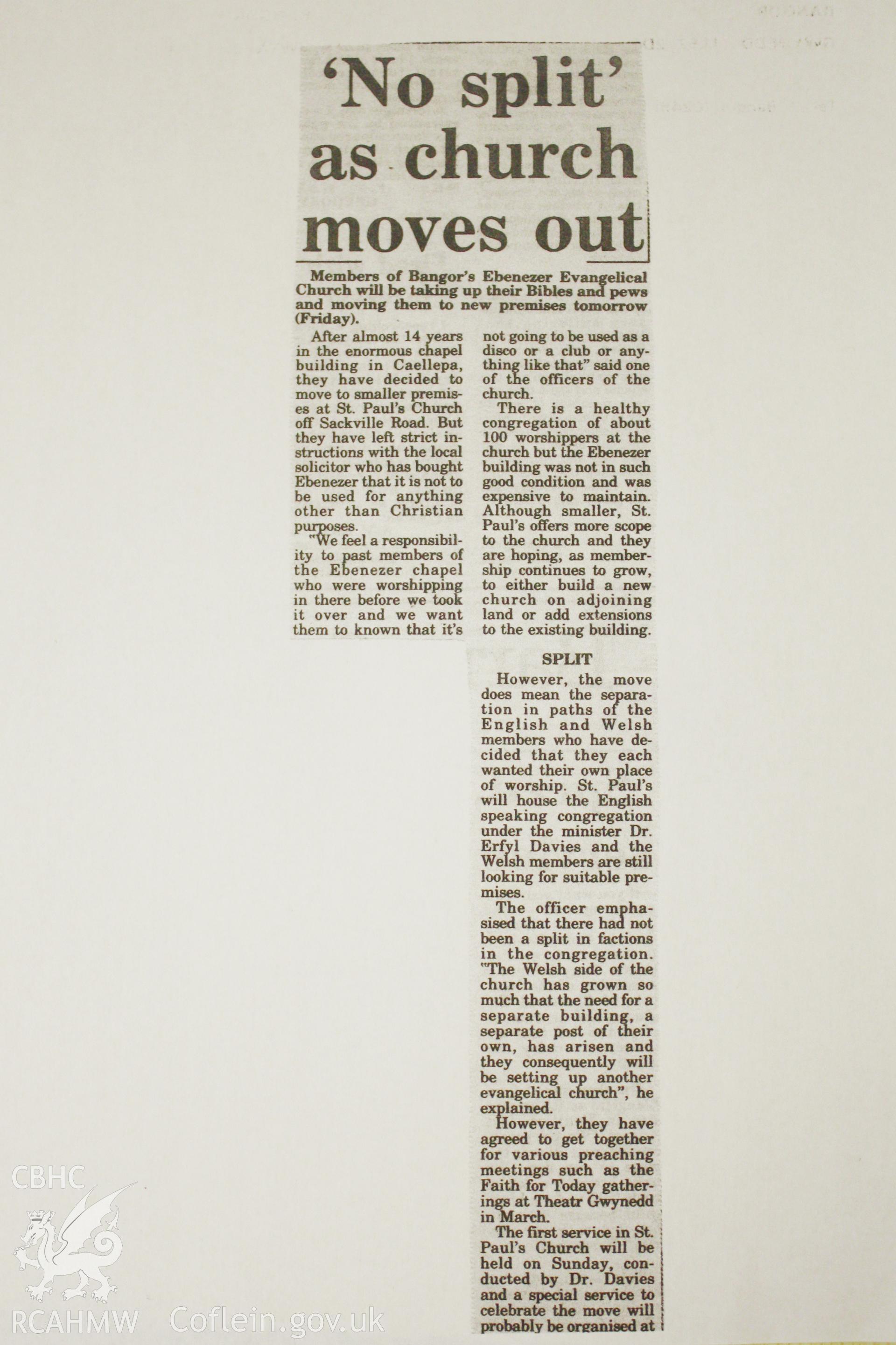 Other, newspaper cutting