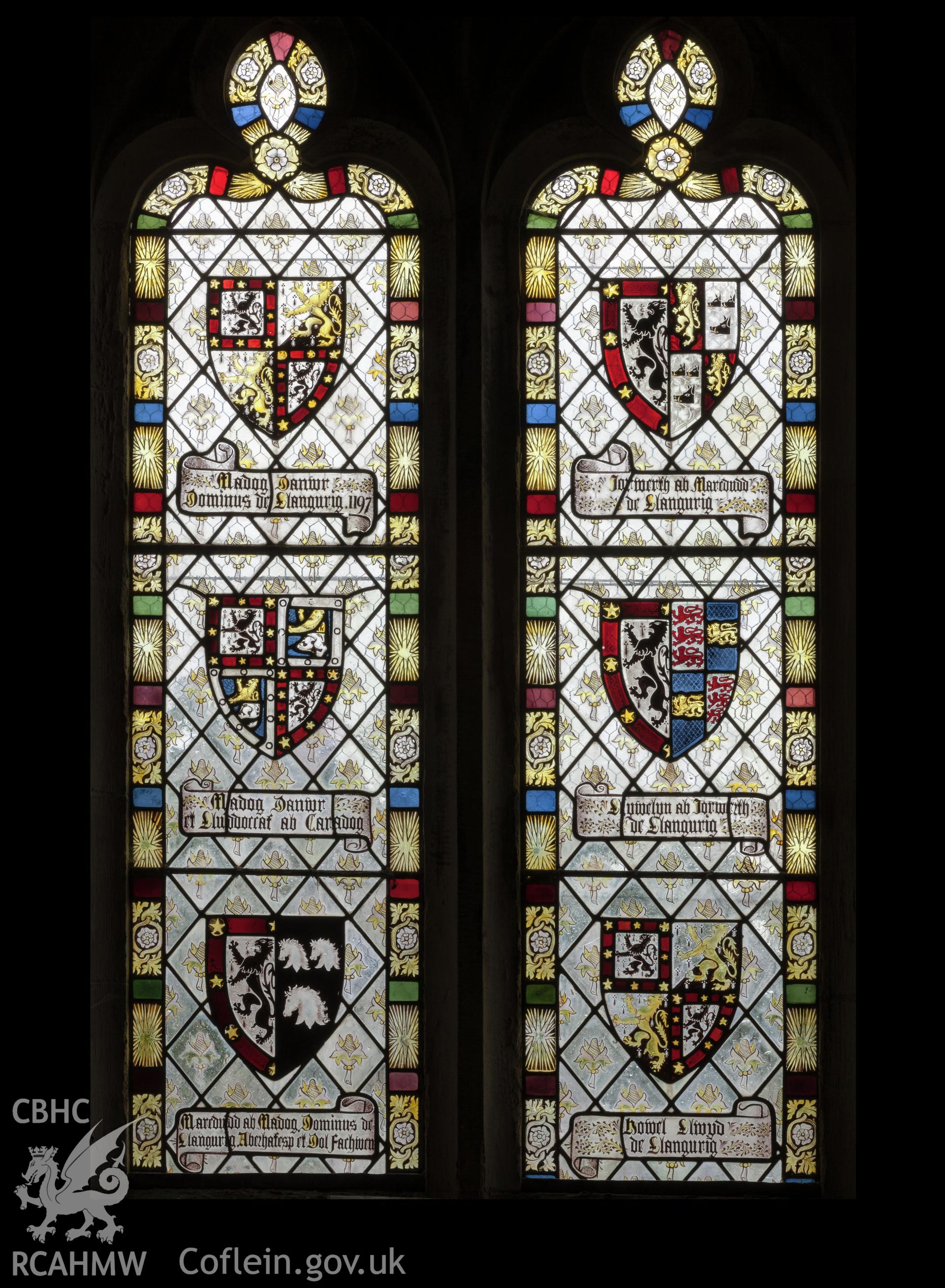 Stained glass windows.