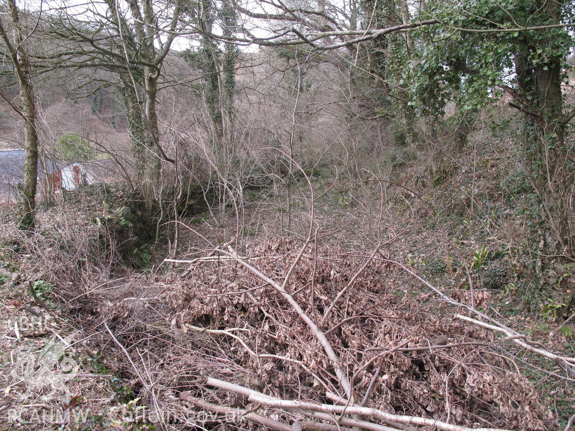 Millpond at Nanhoron Woollen Factory from the south, taken by Brian Malaws on 13 March 2010.