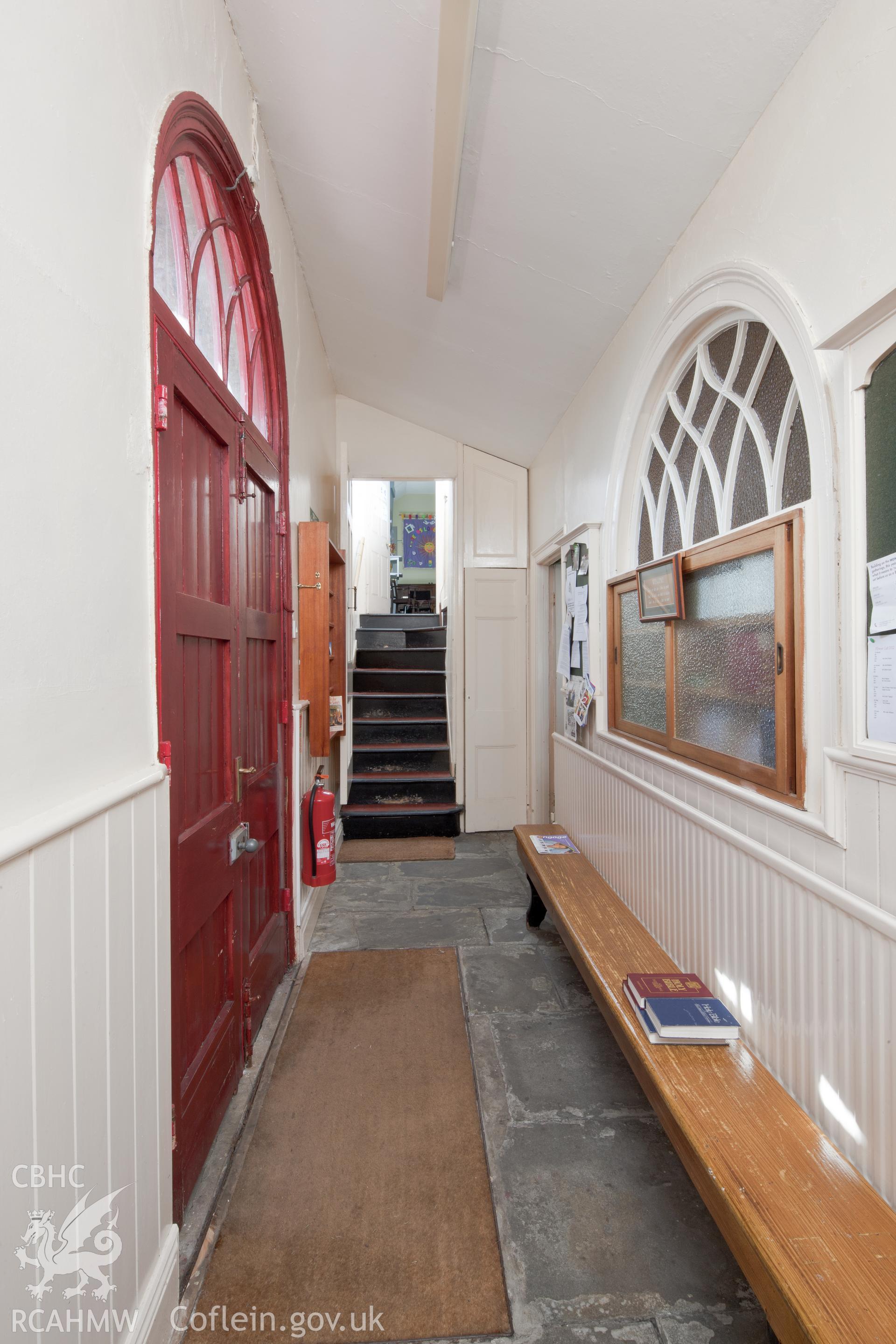 Interior, entrance hall from the east.