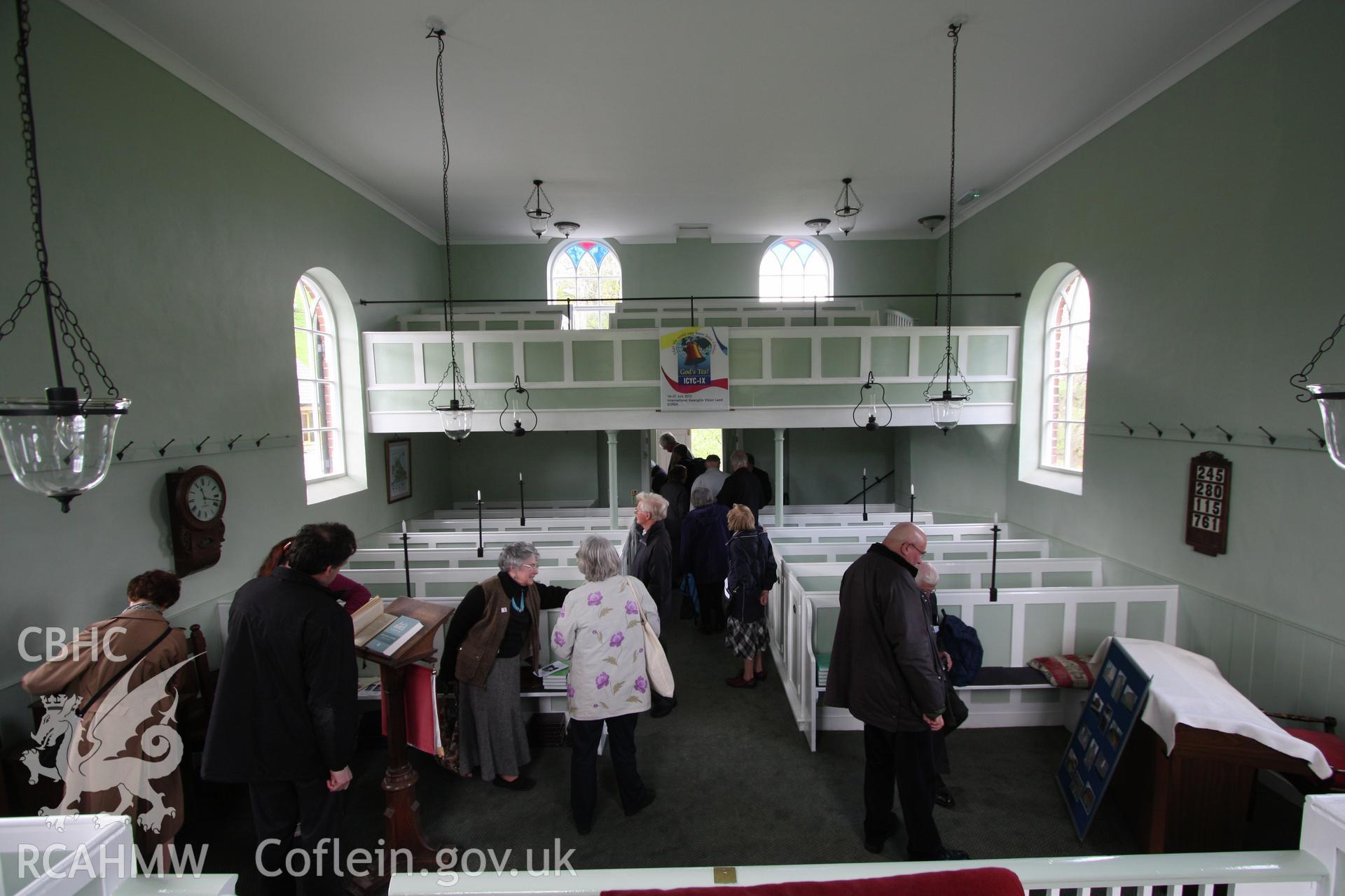 Interior, view towards entrance & gallery