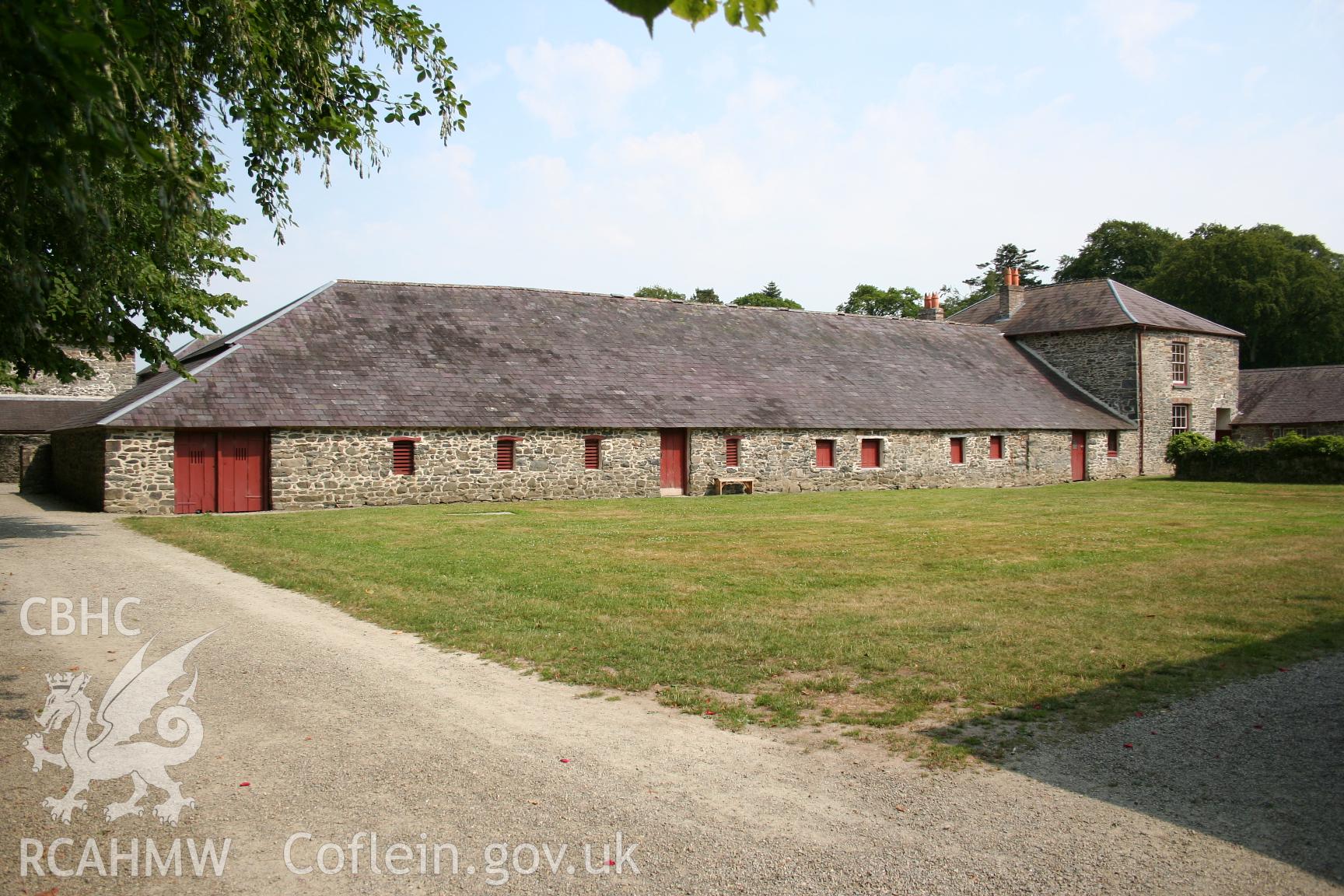 Cow House, Llanaeron Home Farm, from the northwest, taken by Brian Malaws on 01 July 2006.