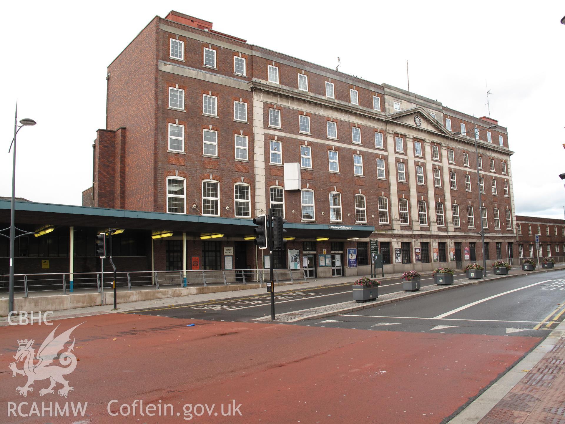 Office block, High Street Railway Station, Newport, from the south, taken by Brian Malaws on 23 October 2010.