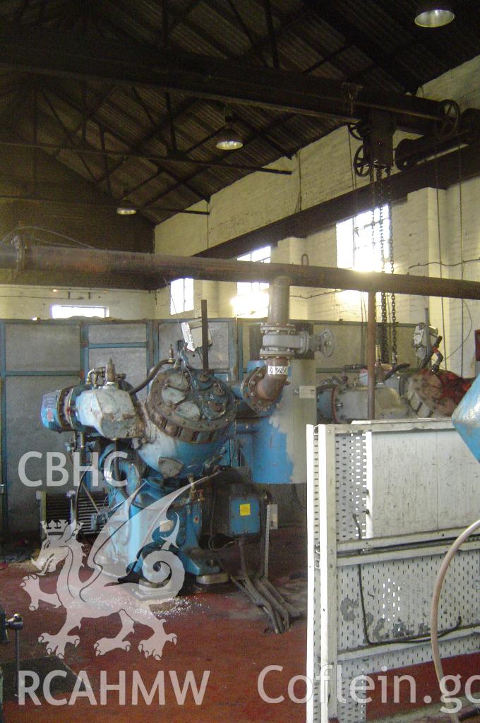 Tower Colliery compressor house: Bellis & Morcom compressors, taken by Brian Malaws on 14 January 2008.