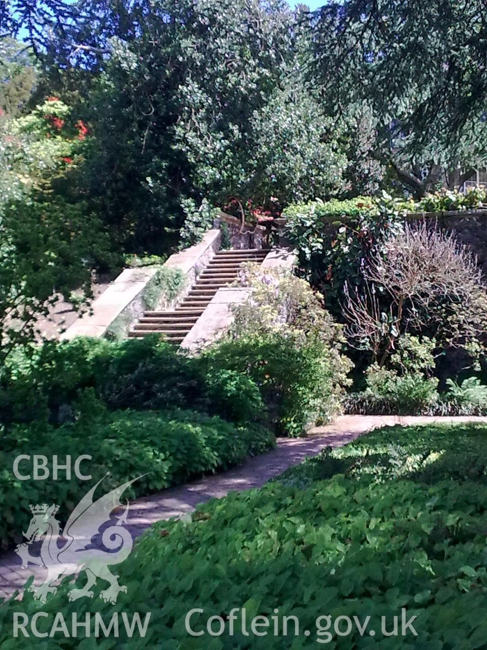 Steps leading up from Lilly Terrace (northern end) to house.