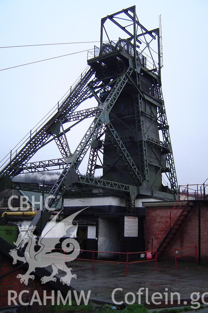 Tower Colliery headframe from the northeast, taken by Brian Malaws on 14 January 2008.