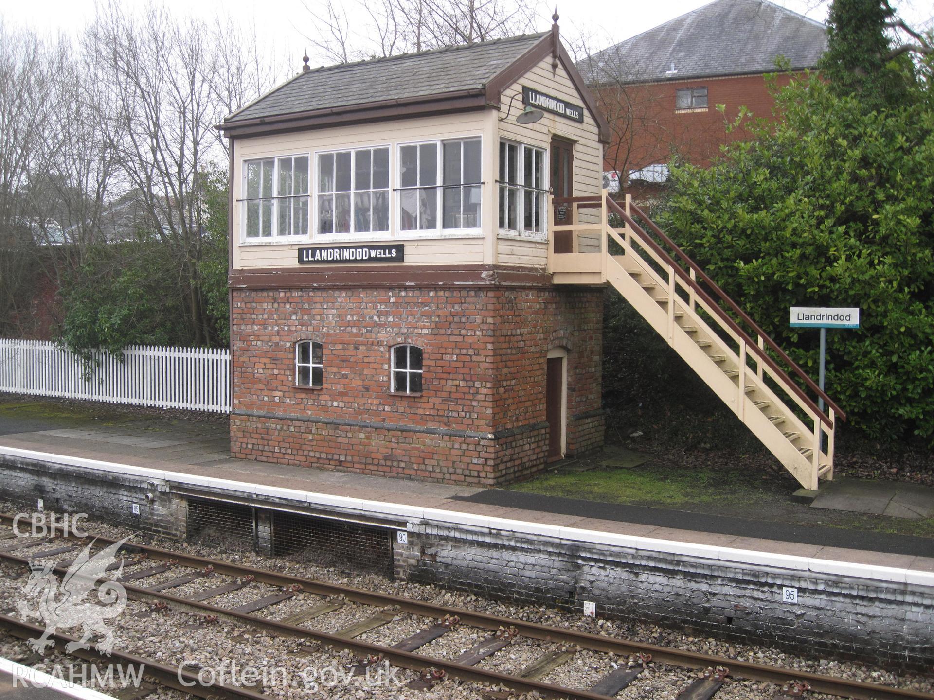 Llandrindod Wells No.1 Signal Box from the west.