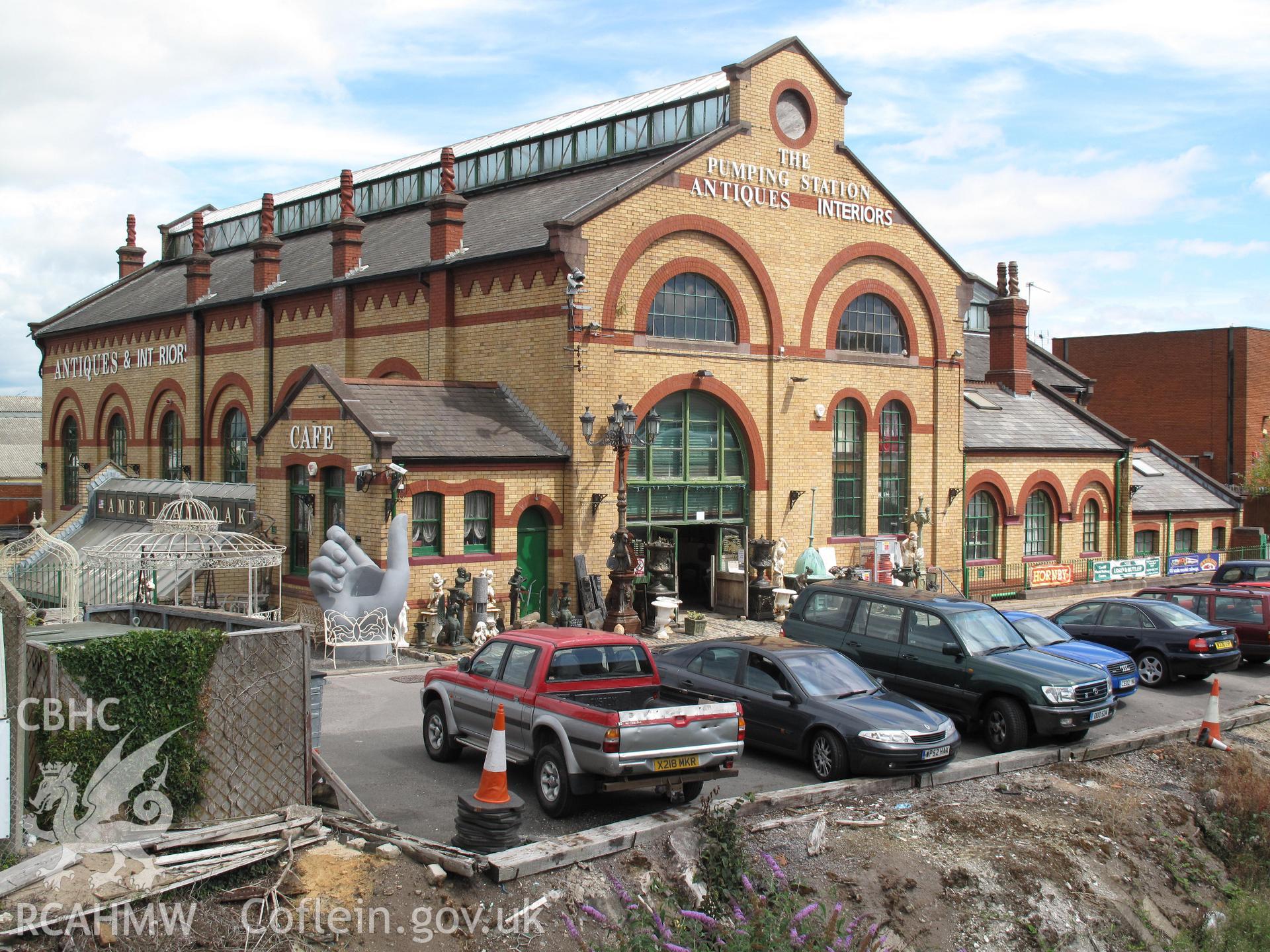 Sewage Pumping Station, Penarth Road, Cardiff, from the southwest, taken by Brian Malaws on 26 June 2010.