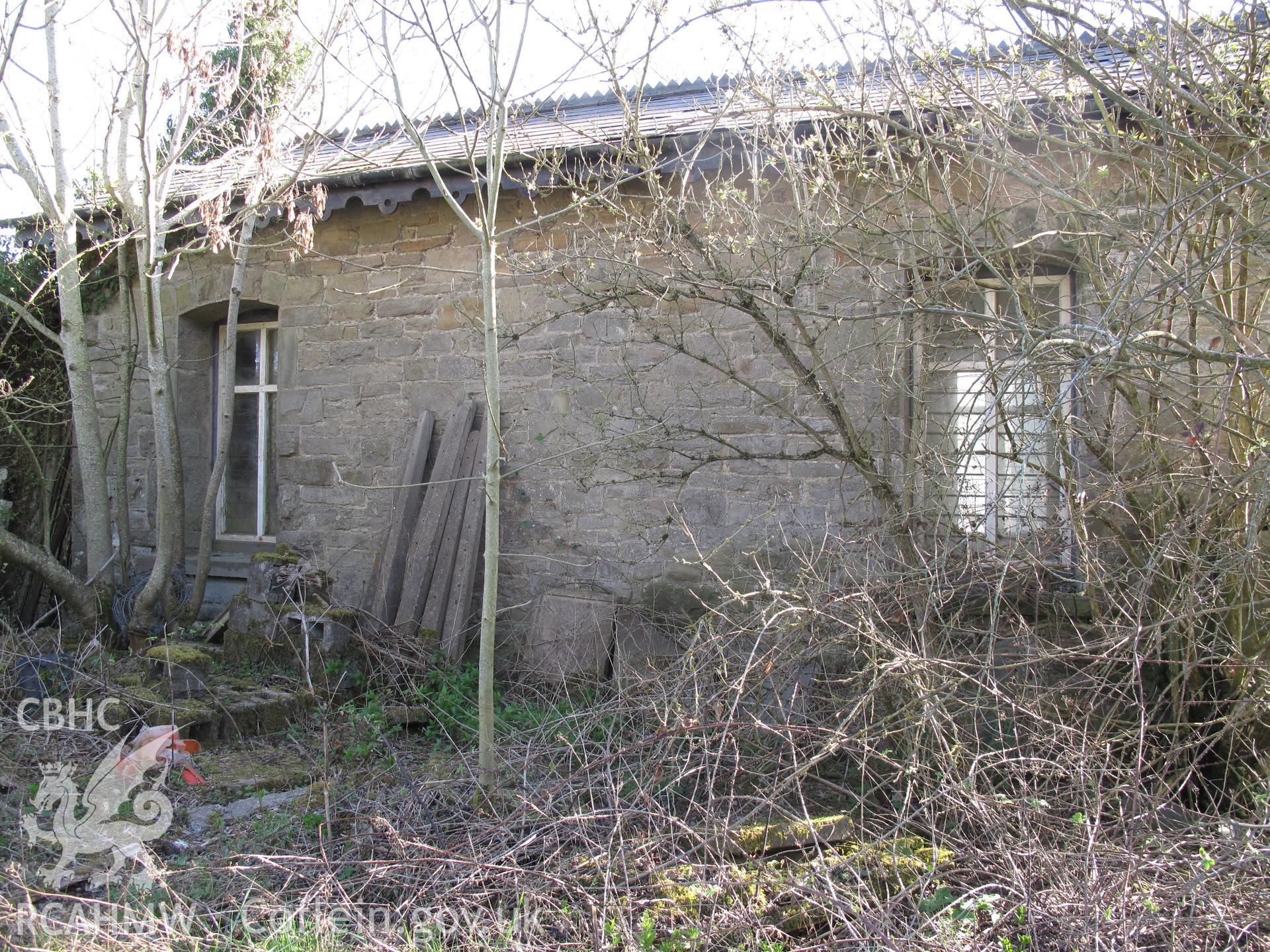View of Stanner Railway Station main building from the north.
