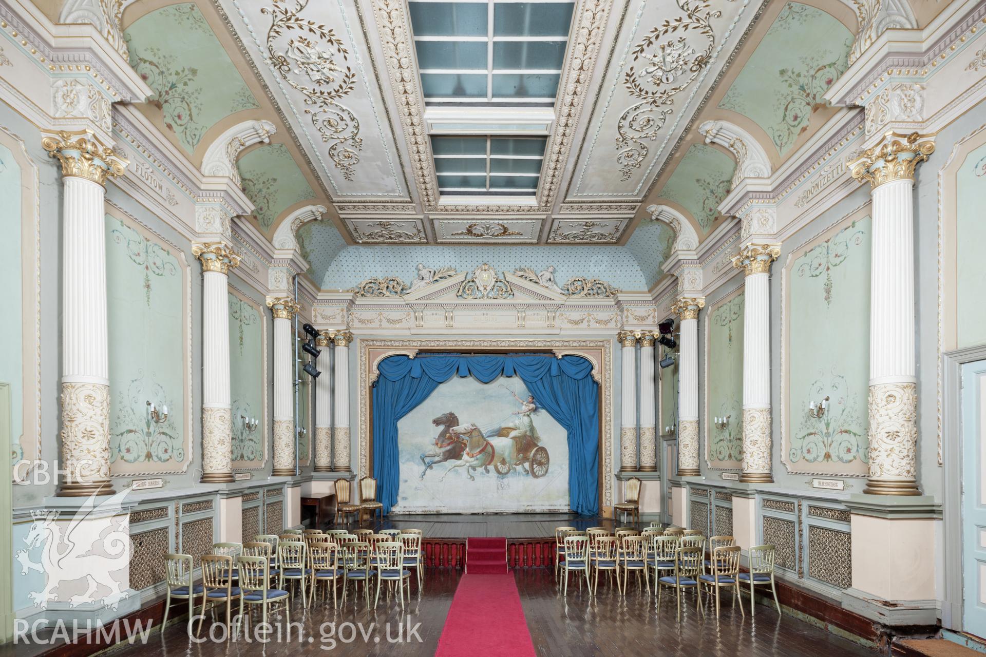 Interior of theatre from the south southeast.