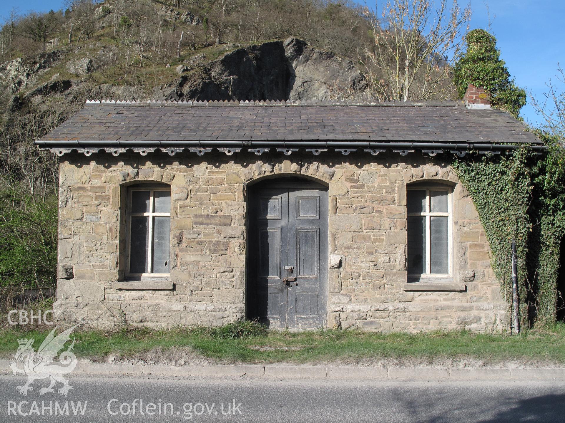 View of Stanner Railway Station main building from the south.
