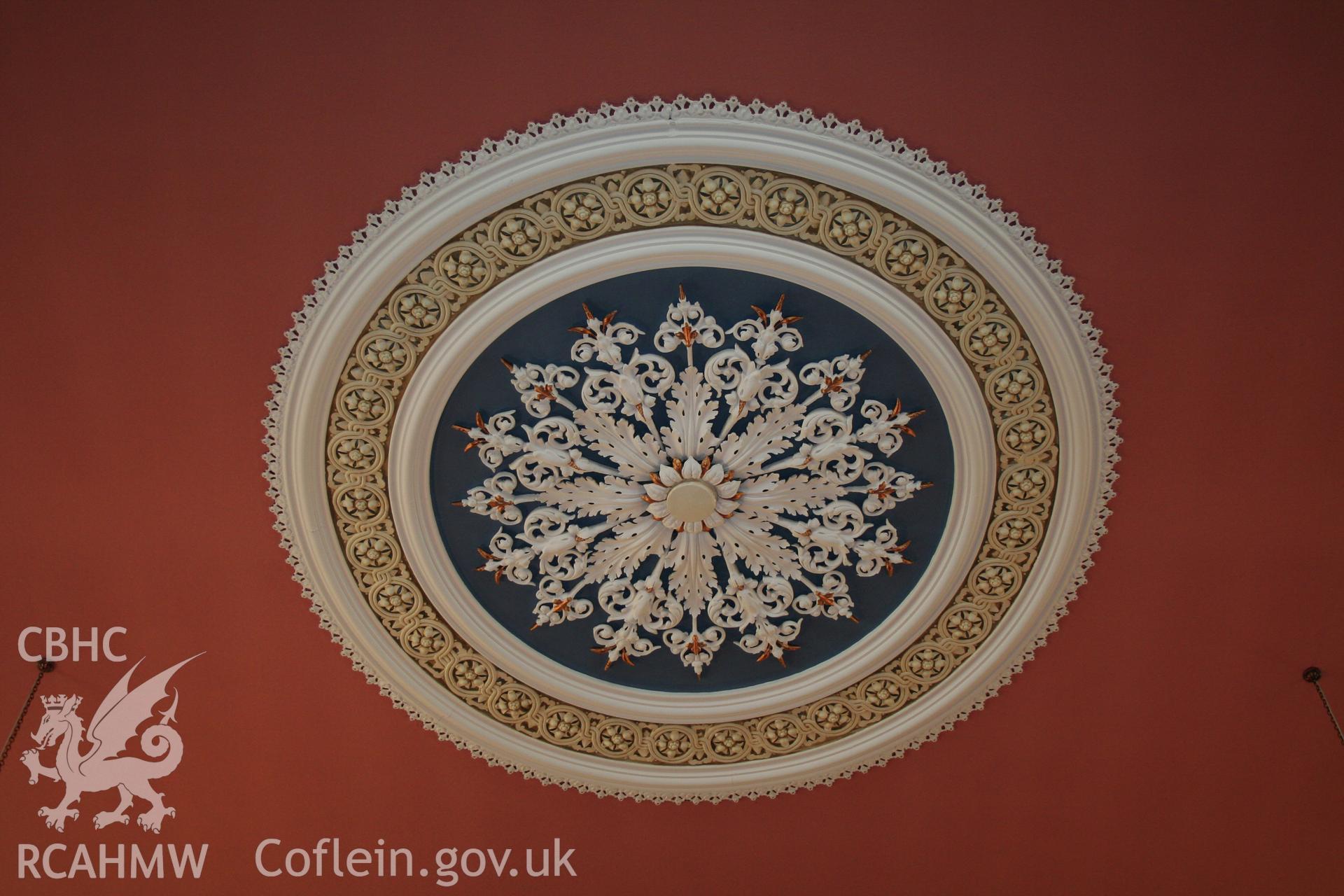 Internal, ceiling plasterwork detail