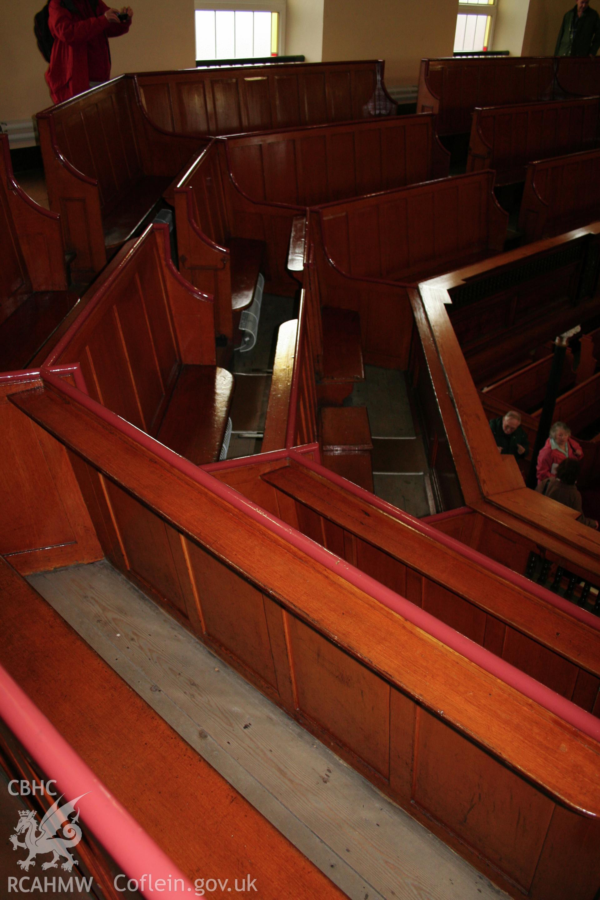 Internal, gallery pews