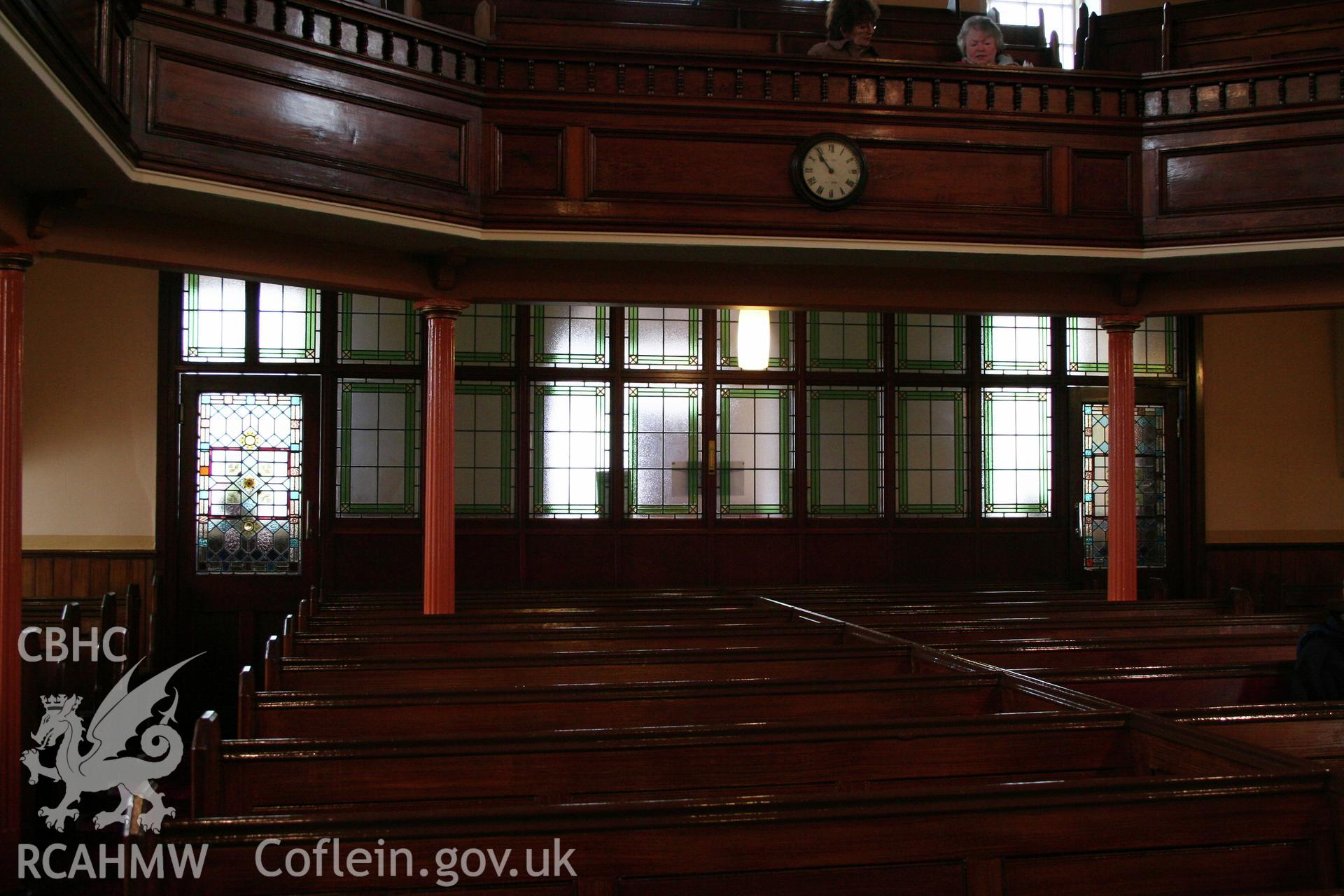 Internal, view towards lobby glass and panel partition