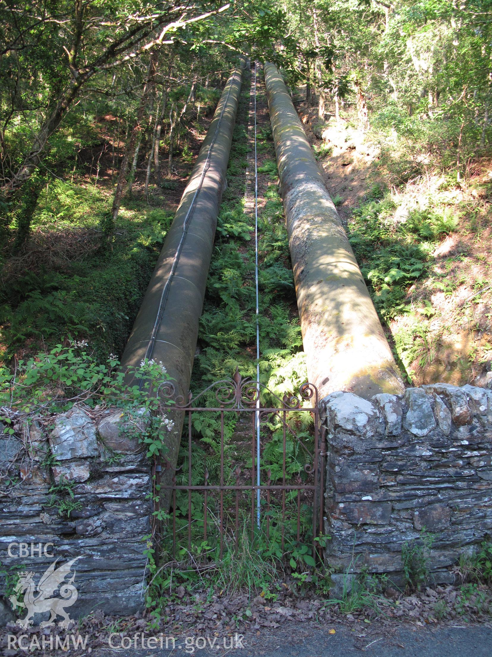 Pressure pipelines supplying Maentwrog Hydro Power Station.